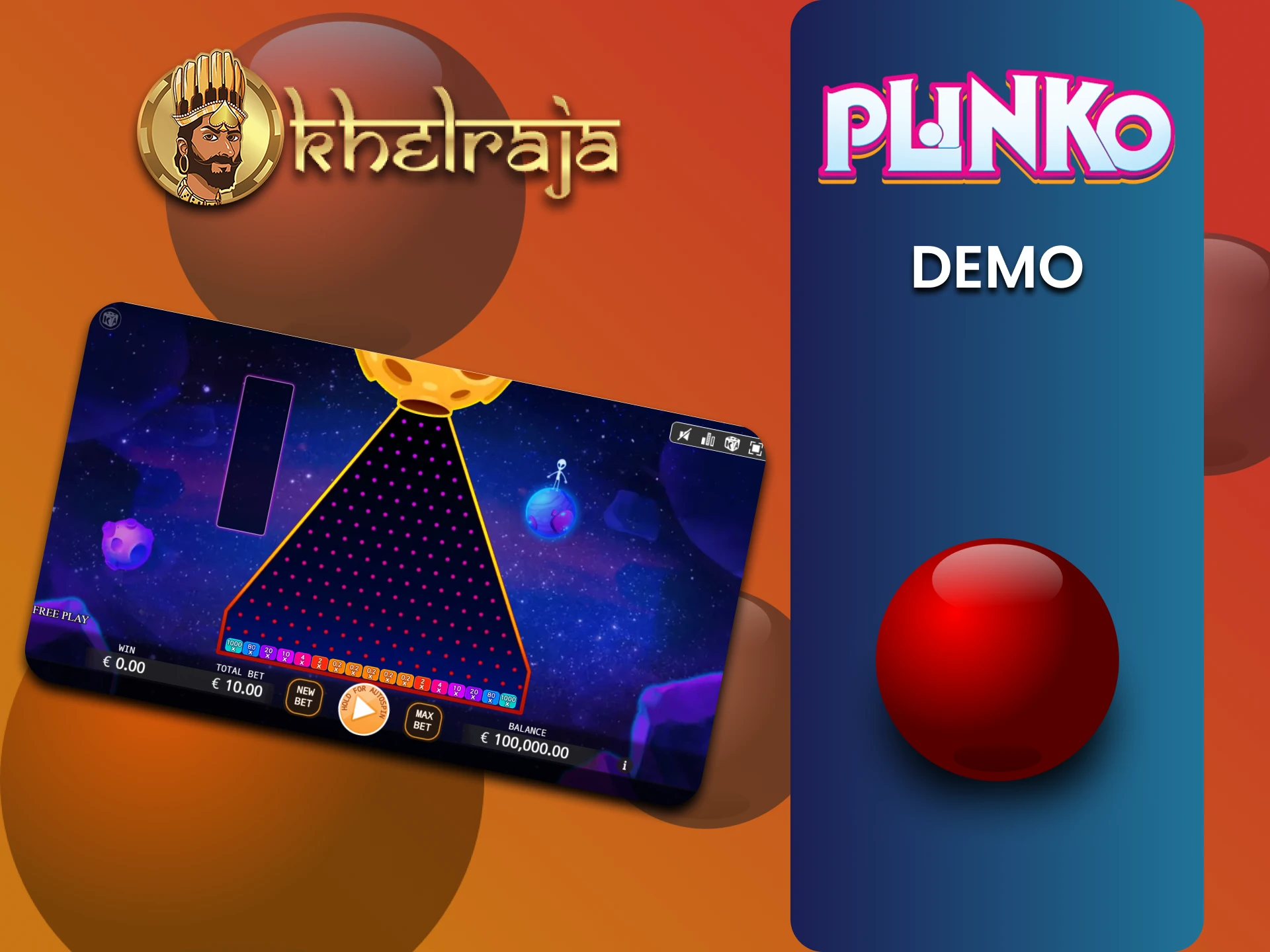 The demo version of Plinko on Khelraja is ideal for training.