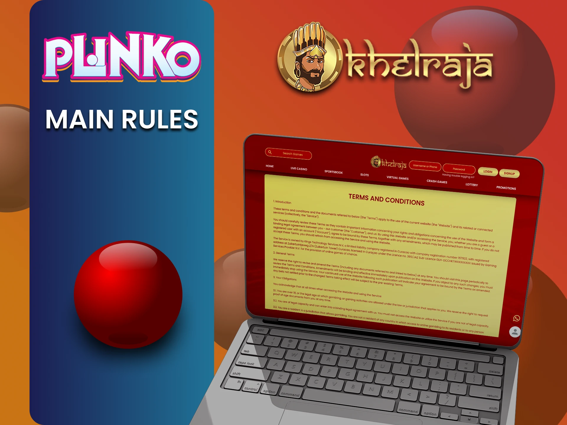 The Khelraja website has specific rules for playing Plinko.