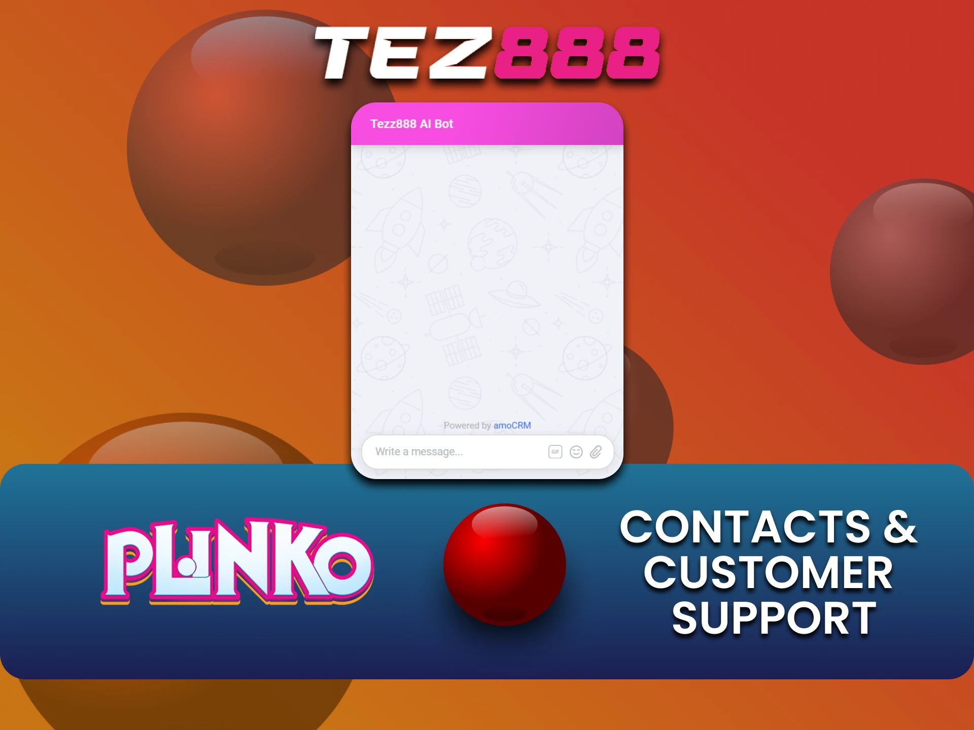 We'll show you how to contact the Tez888 team for the Plinko game.