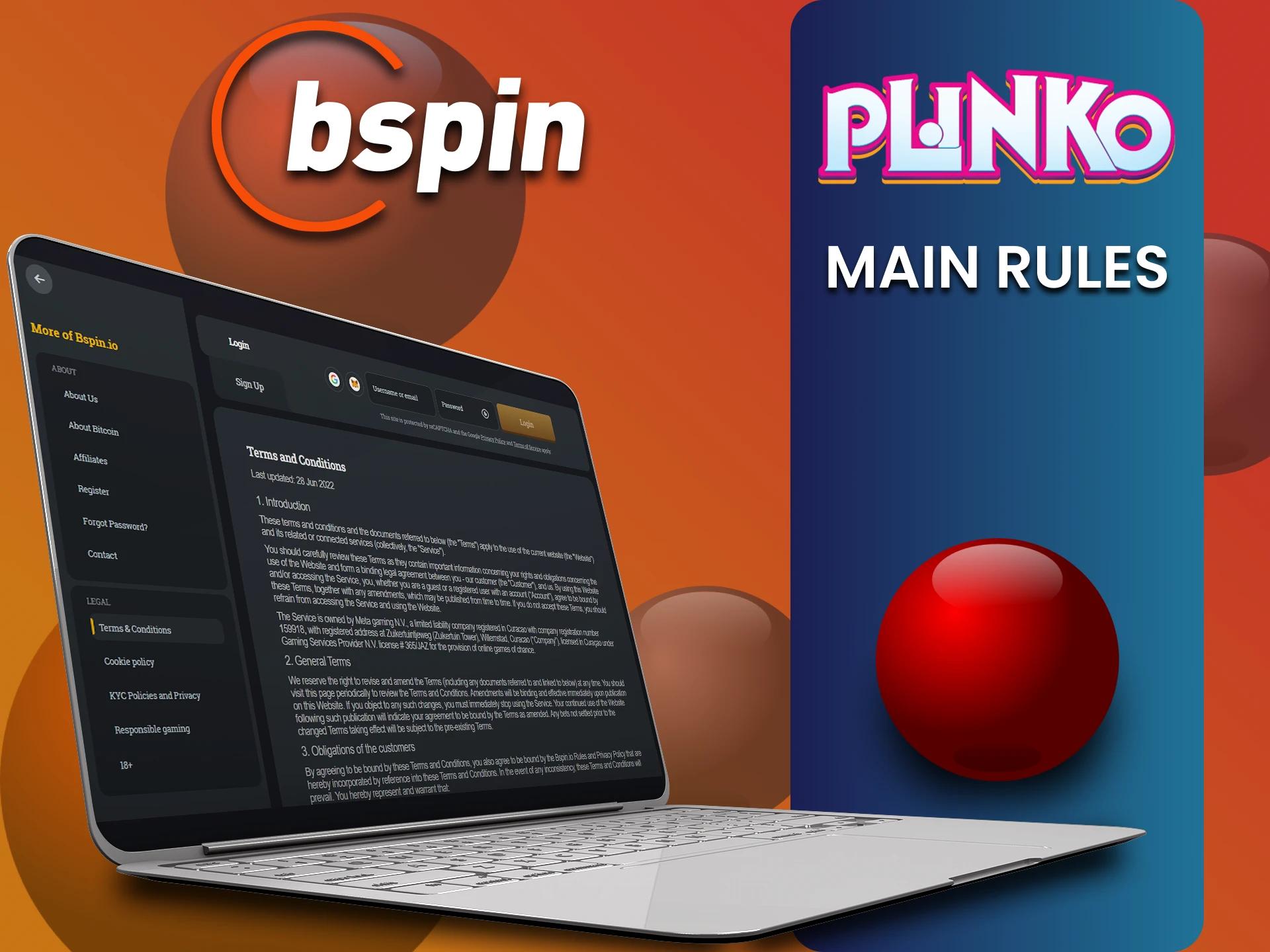 The Bspin website has specific rules for playing Plinko.
