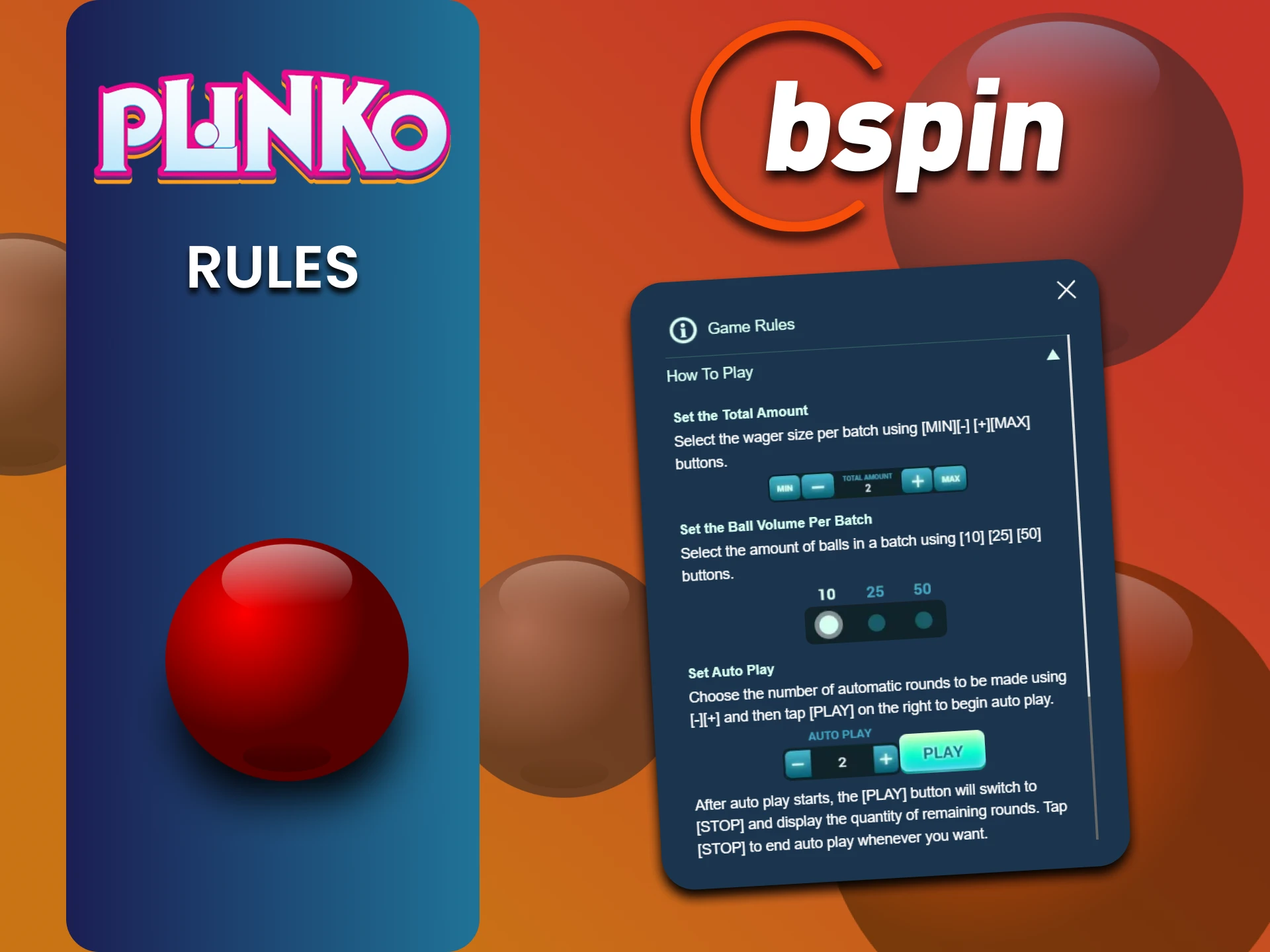 We will tell you the rules of playing Plinko on Bspin.
