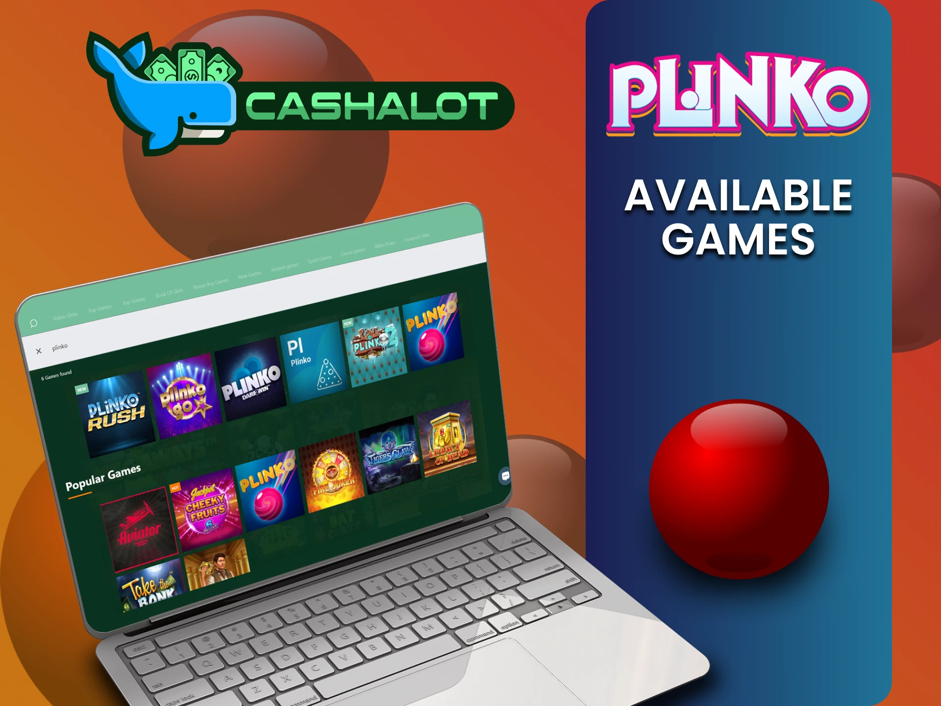 Check out the list of Plinko games on the Cashalot website.