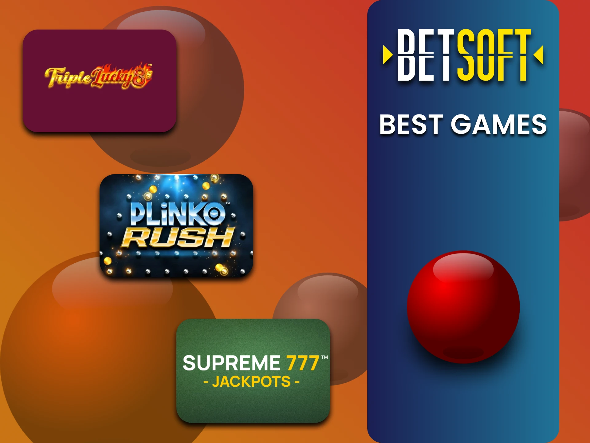 Choose the best games from Betsoft.