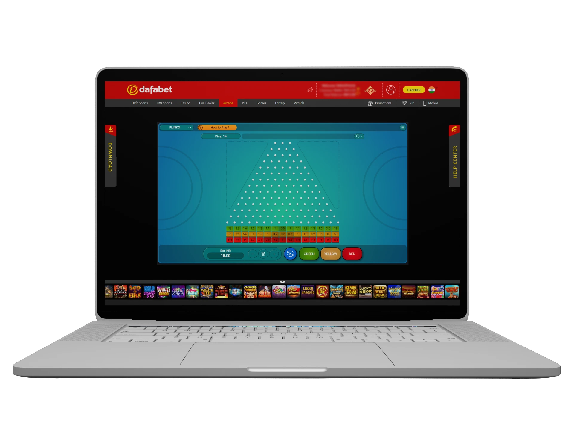 Dafabet has many different Plinko games to play, try it out.