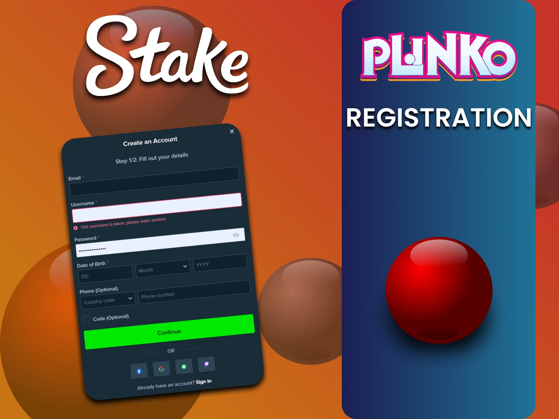 We'll tell you everything about registering for Stake to play Plinko.