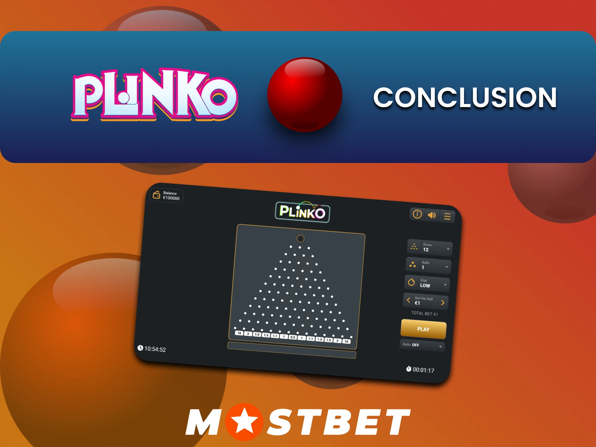 Mostbet is ideal for playing Plinko.