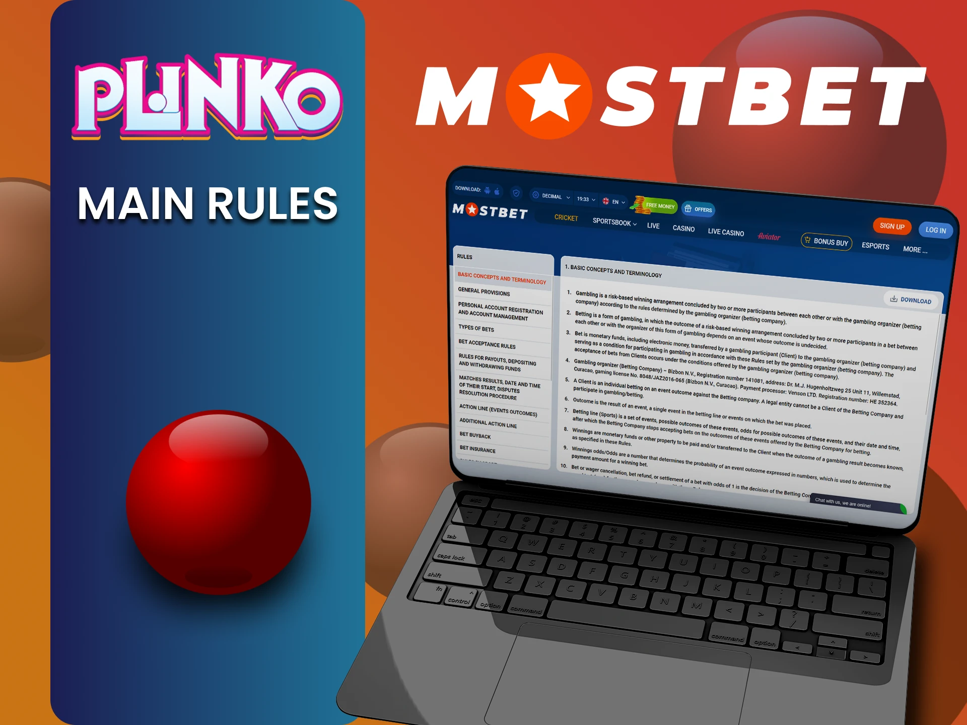 Study the rules of the Mostbet service for playing Plinko.