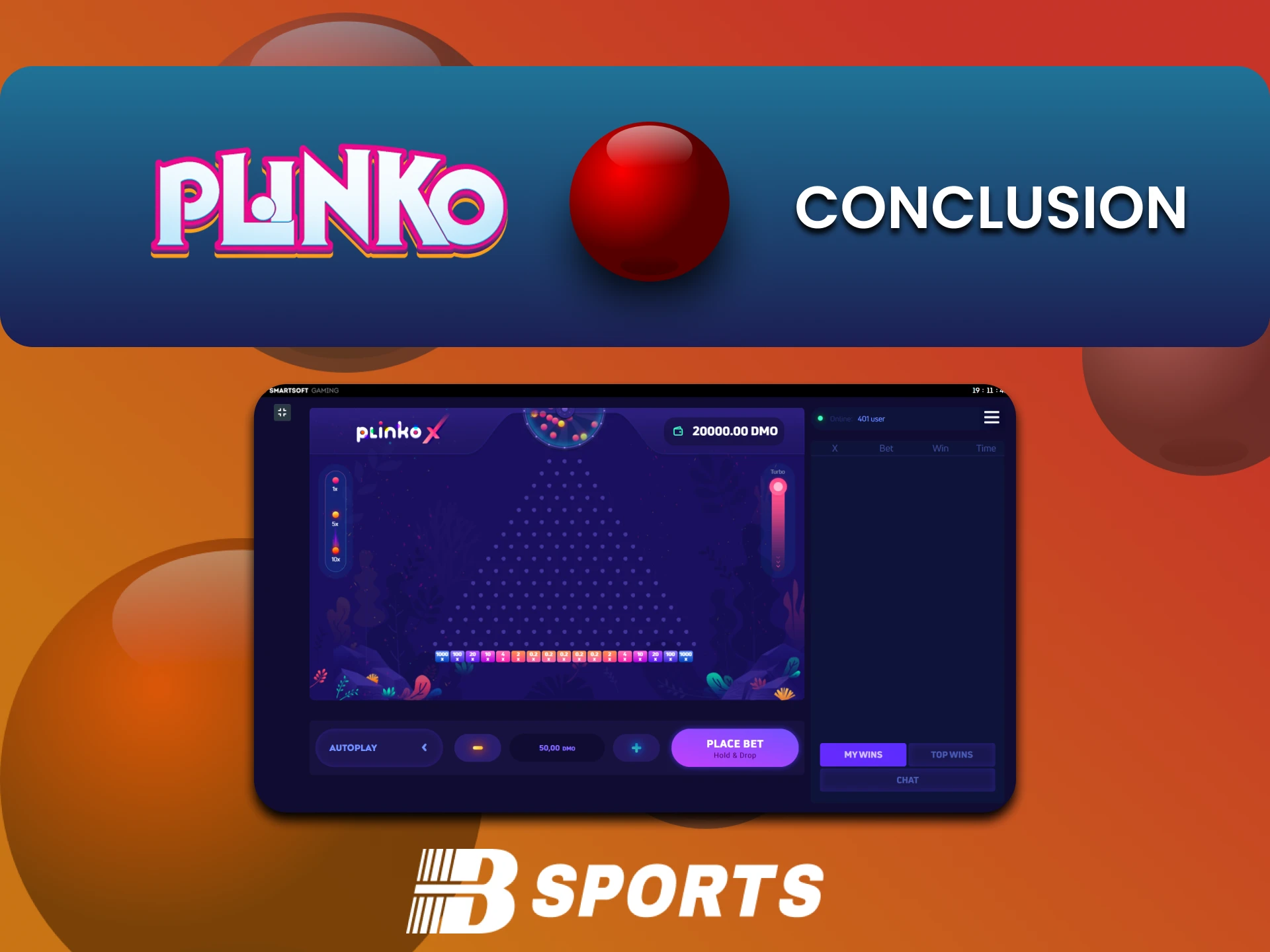 Plinko is ideal for casino games on Bsports.