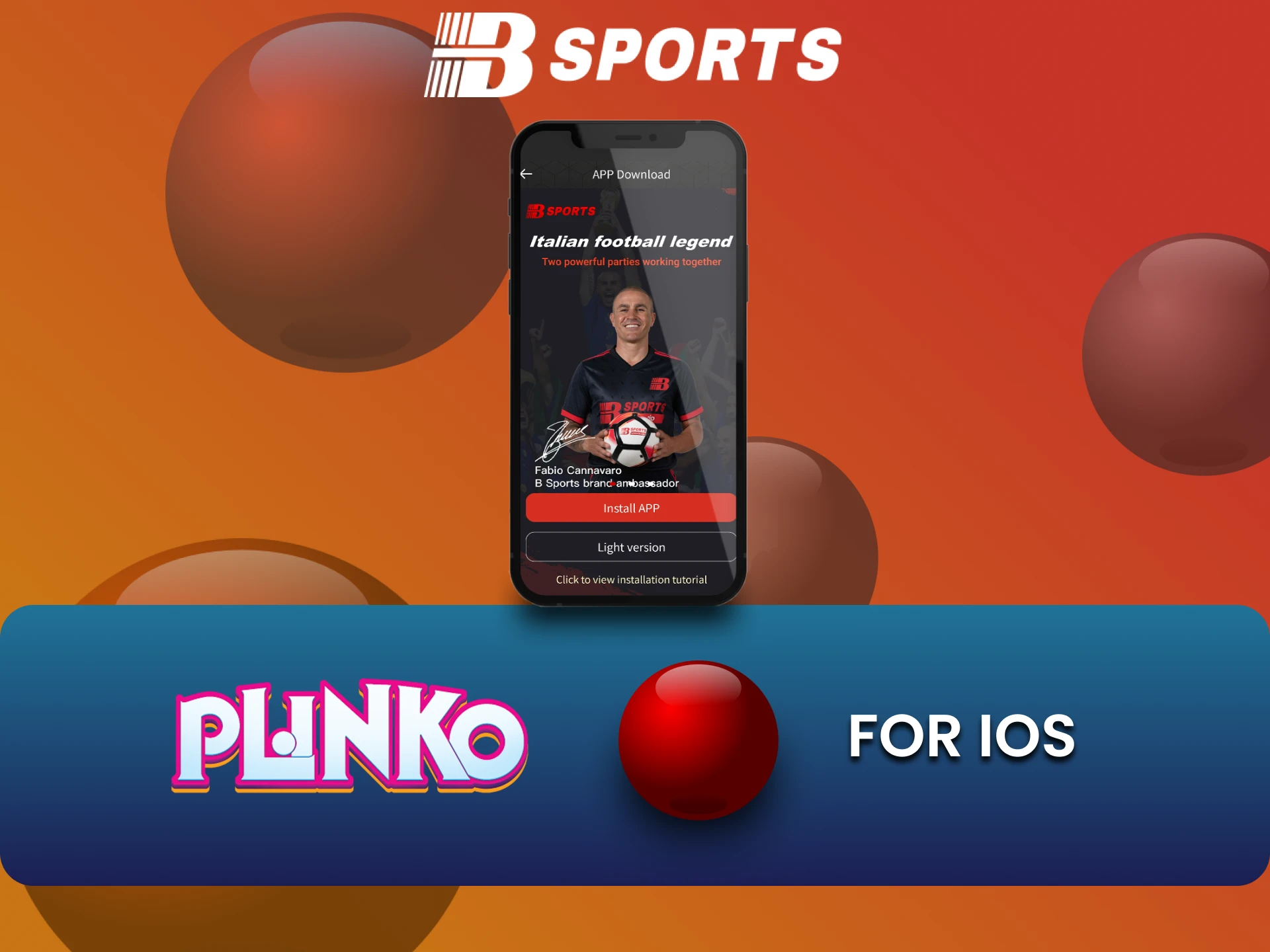 Download the Bsports app to play Plinko on iOS.