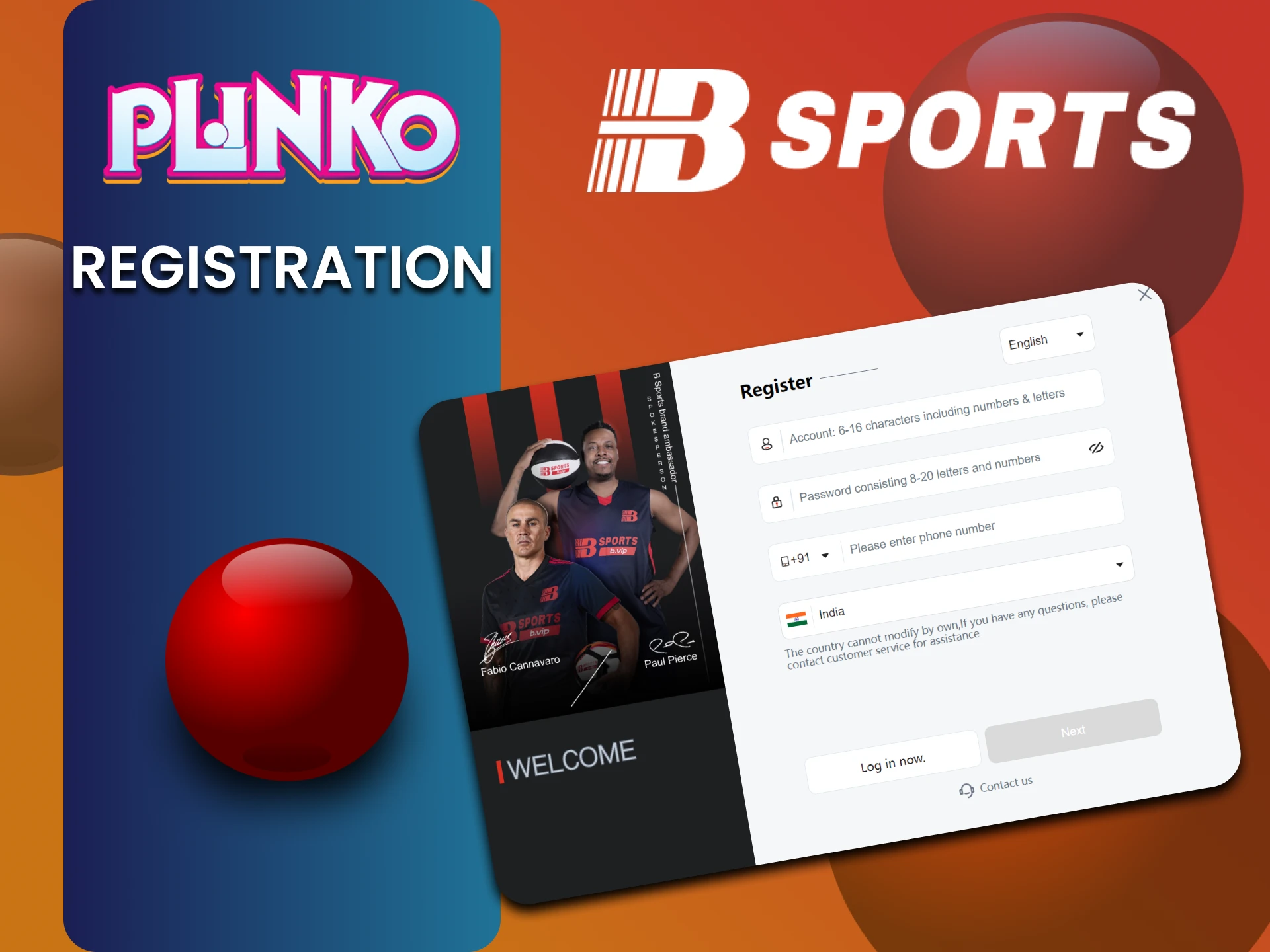 Register with Bsports to play Plinko.