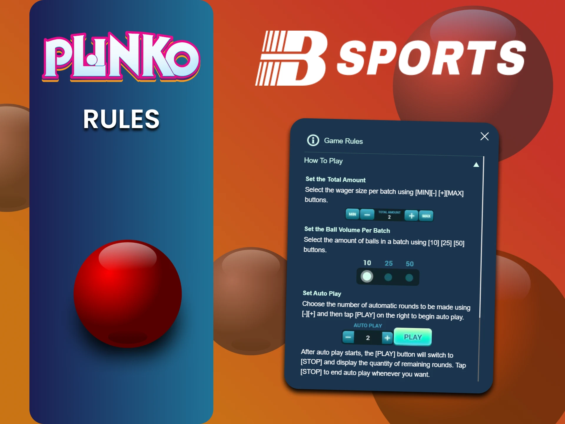 Be sure to check out the rules for playing Plinko on Bsports.