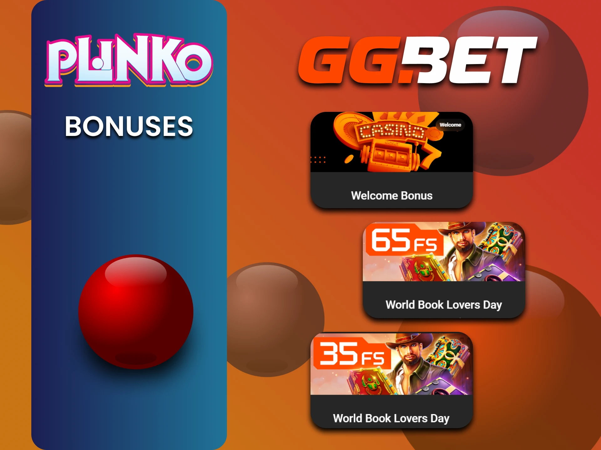 GGbet gives bonuses to Plinko players.