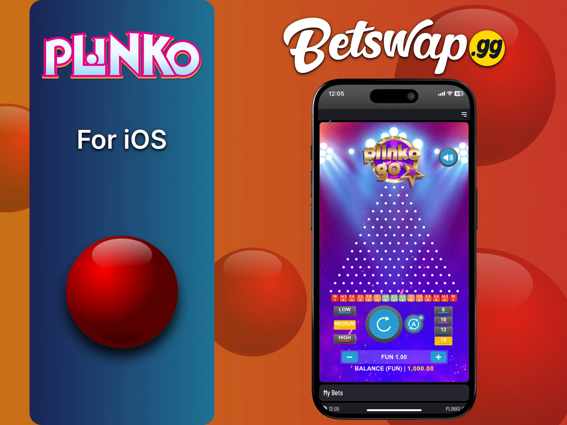 IOS users can also access Betswap and start playing Plinko.