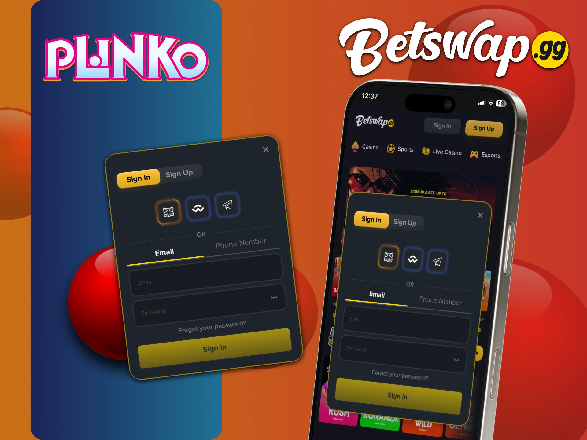 You can play Betswap Plinko from other devices.