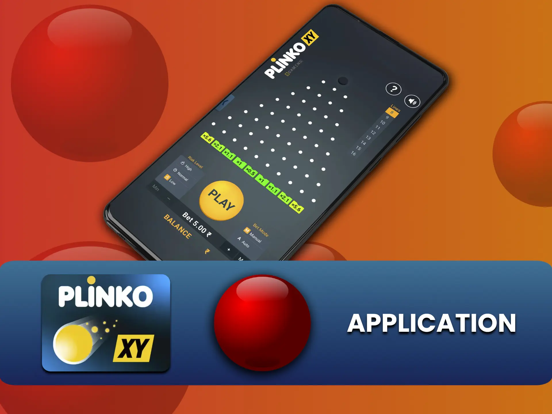 Play Plinko XY through an app that shows high performance and smoothness.