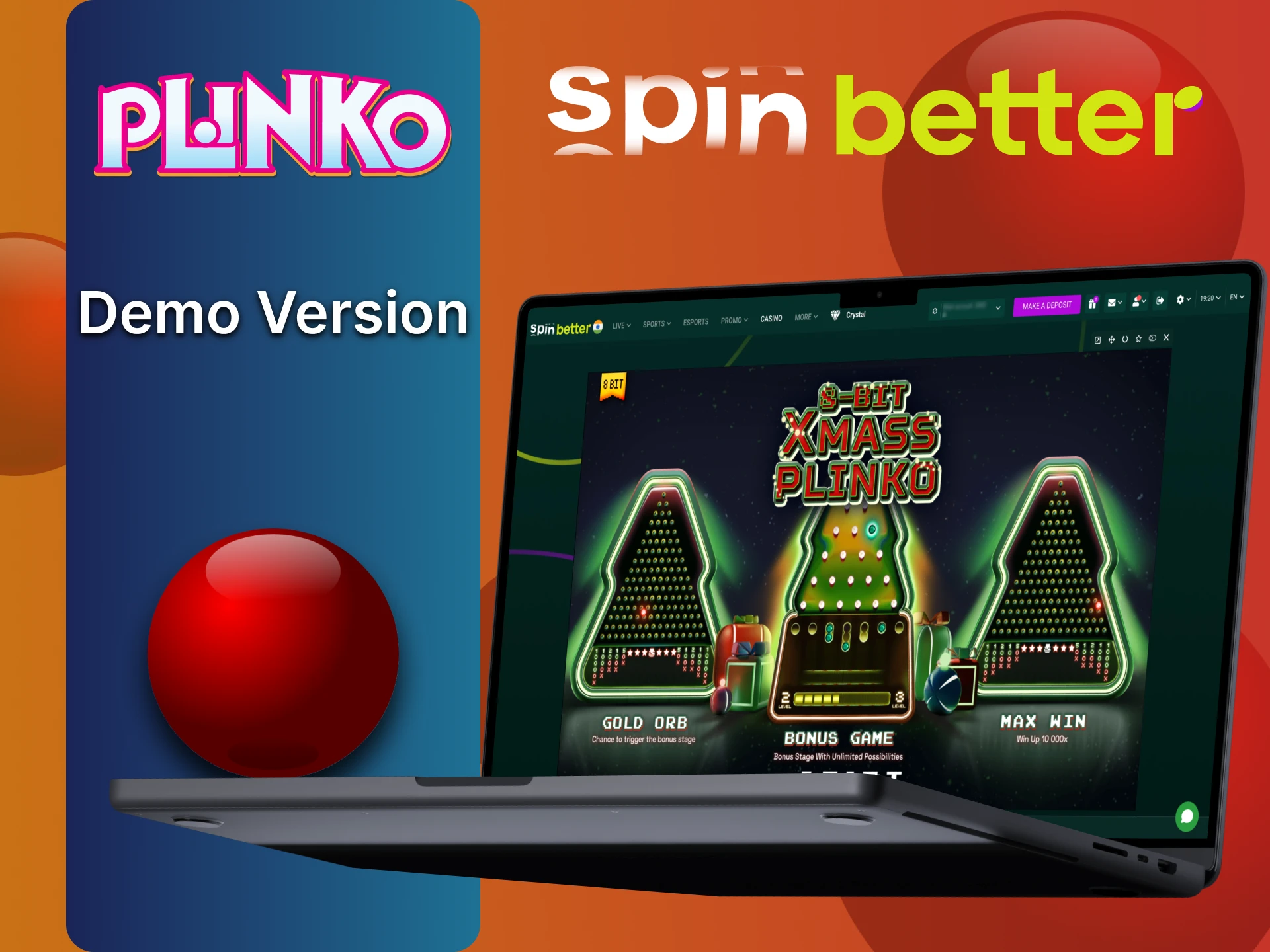 Play demo version of Plinko game at SpinBetter.