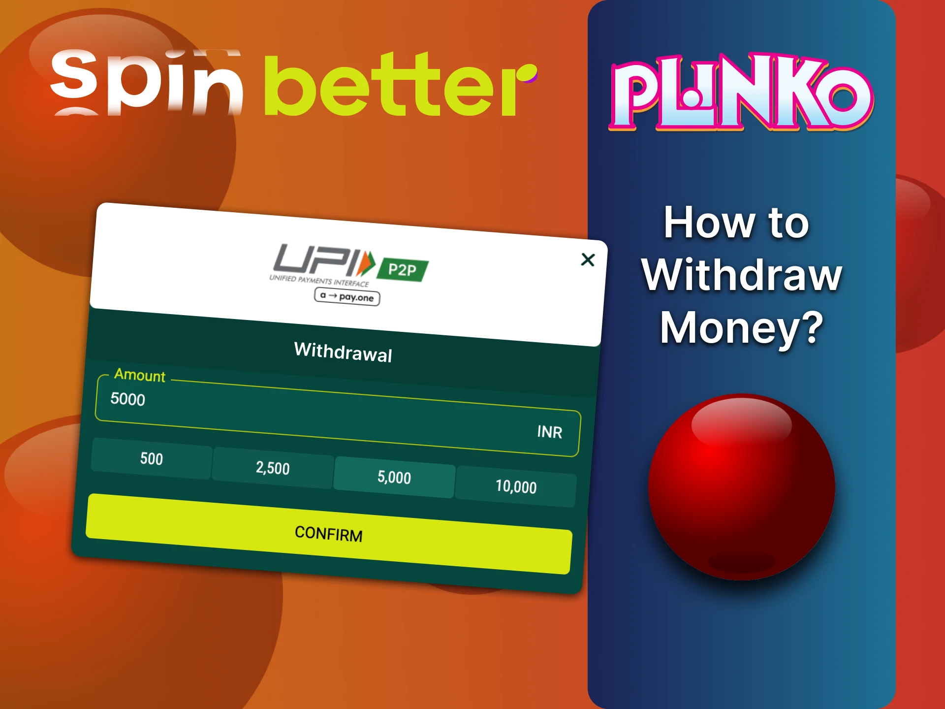 Withdraw your winnings from SpinBetter Plinko is easy.