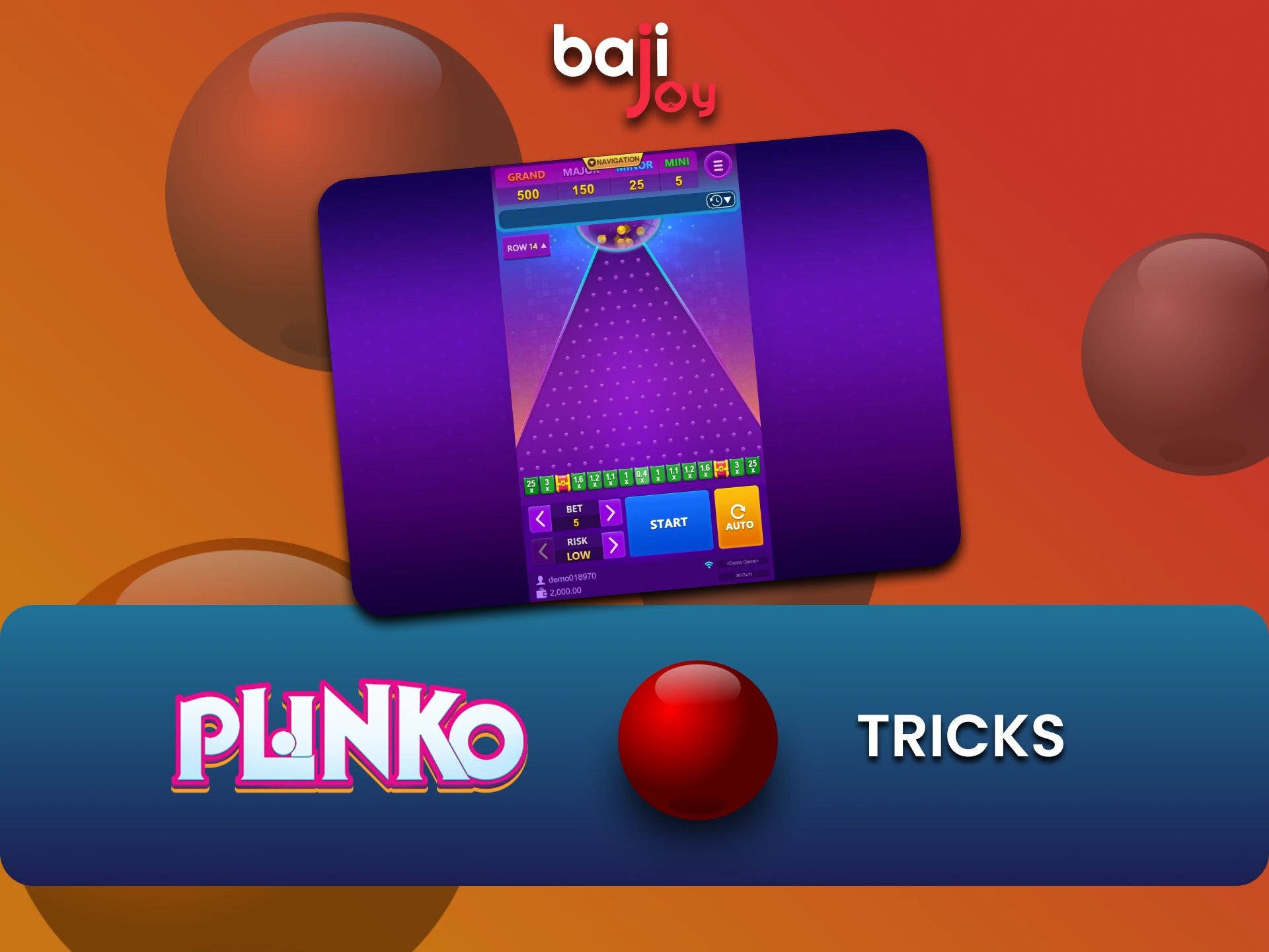 Learn tricks to win in Plinko on Bajijoy.