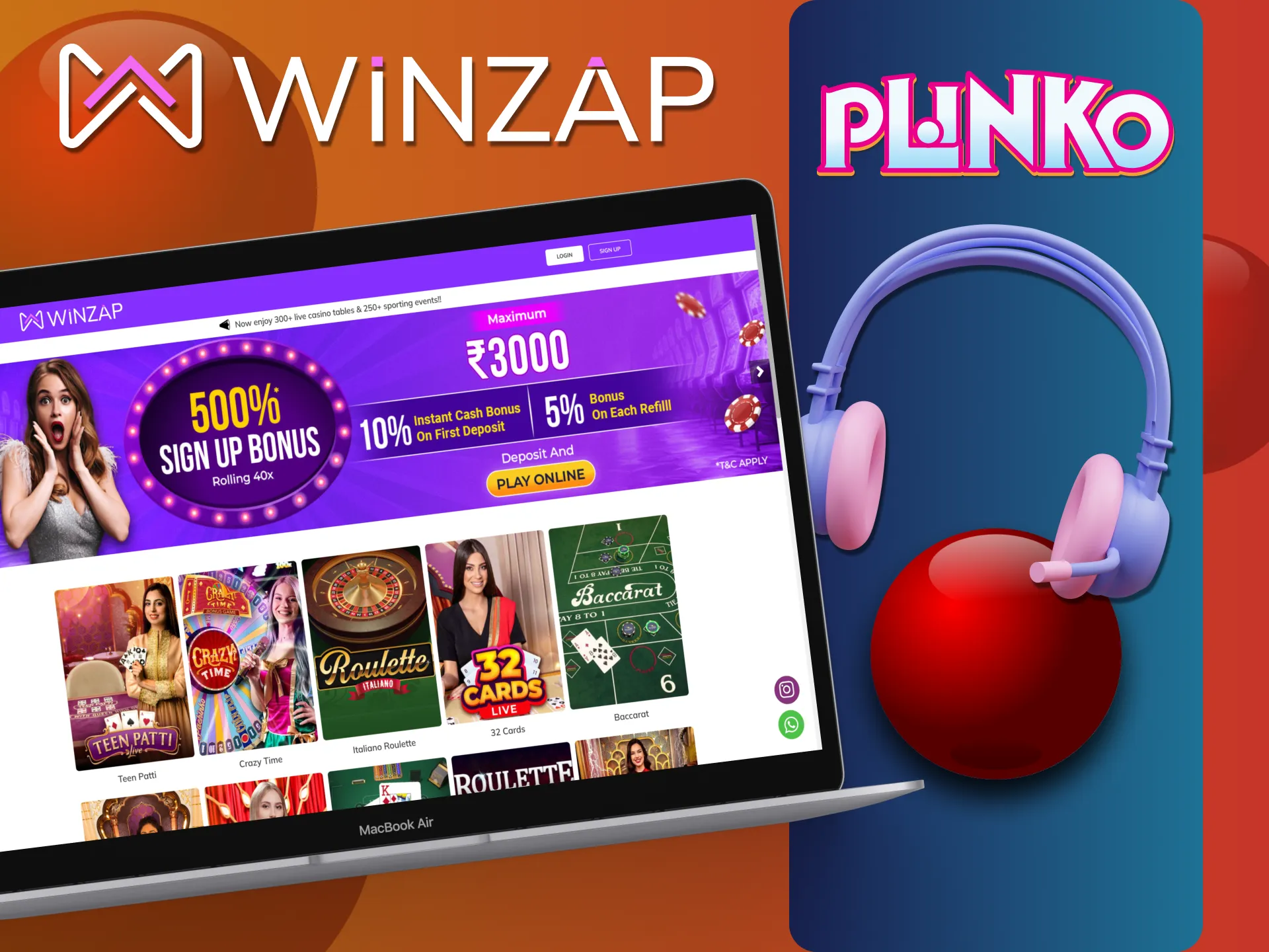 There are two ways of contacting Winzap Plinko customer support.