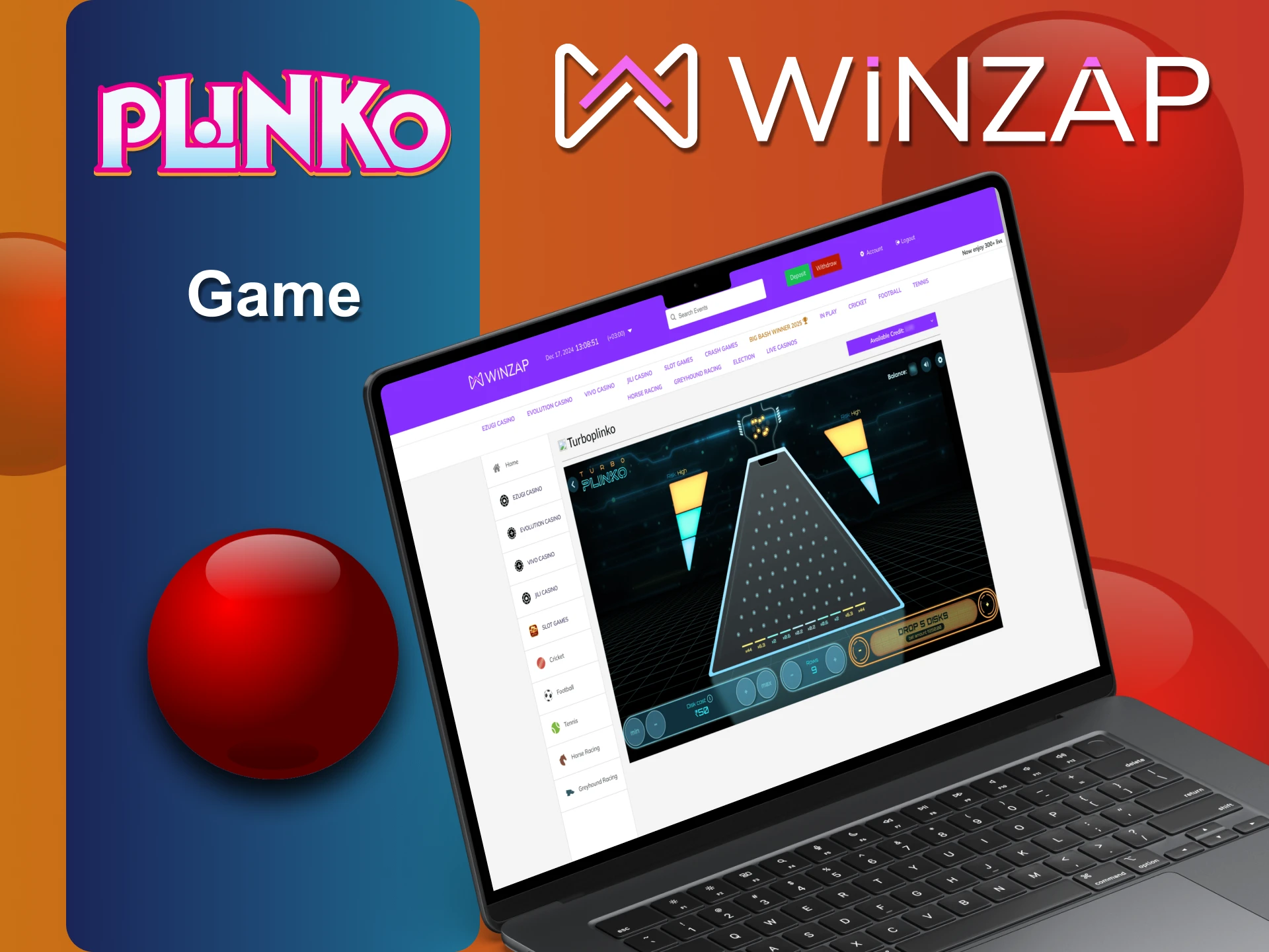 Winzap Plinko online game has some features.