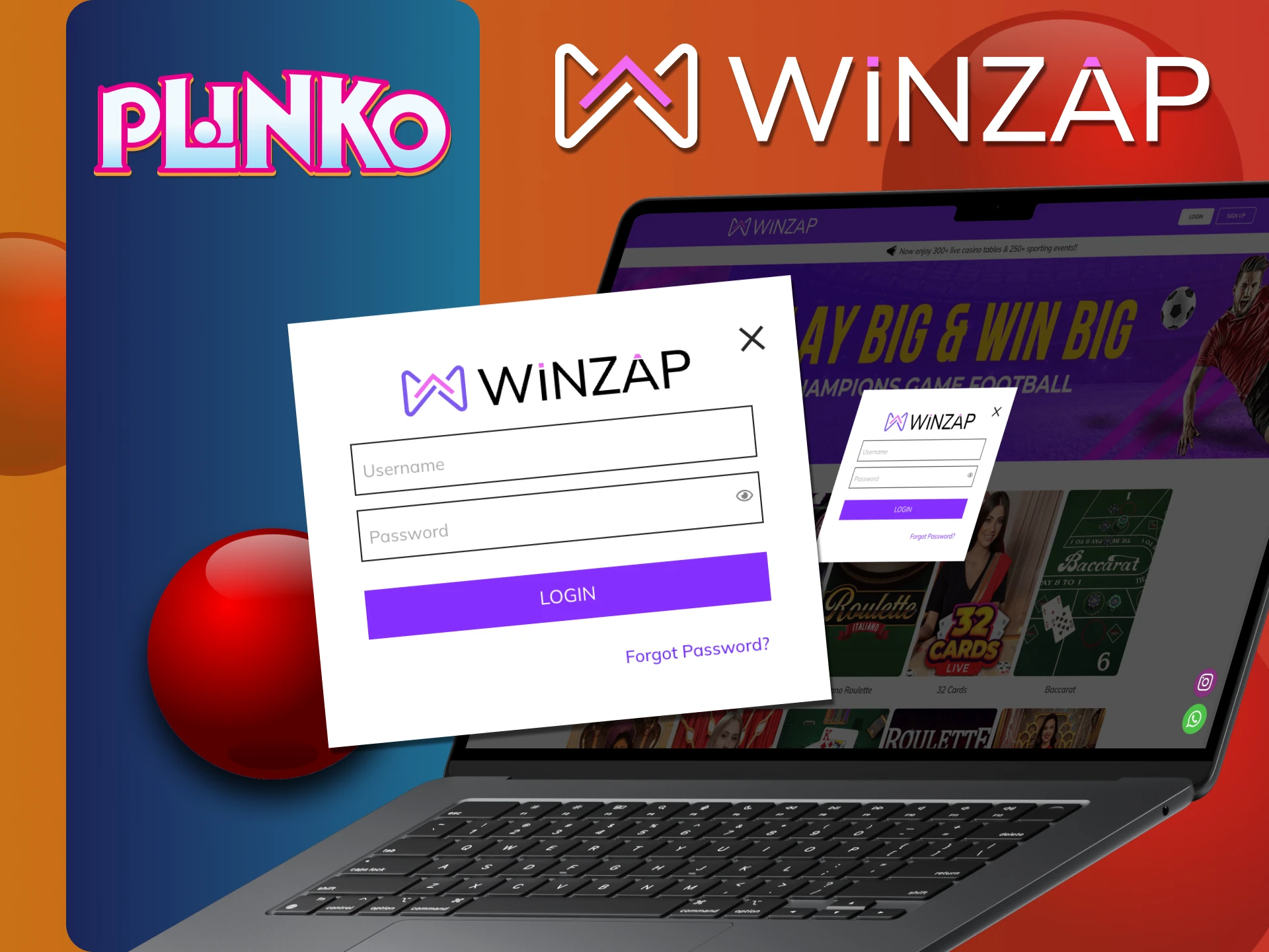 Login if you already created Winzap account.