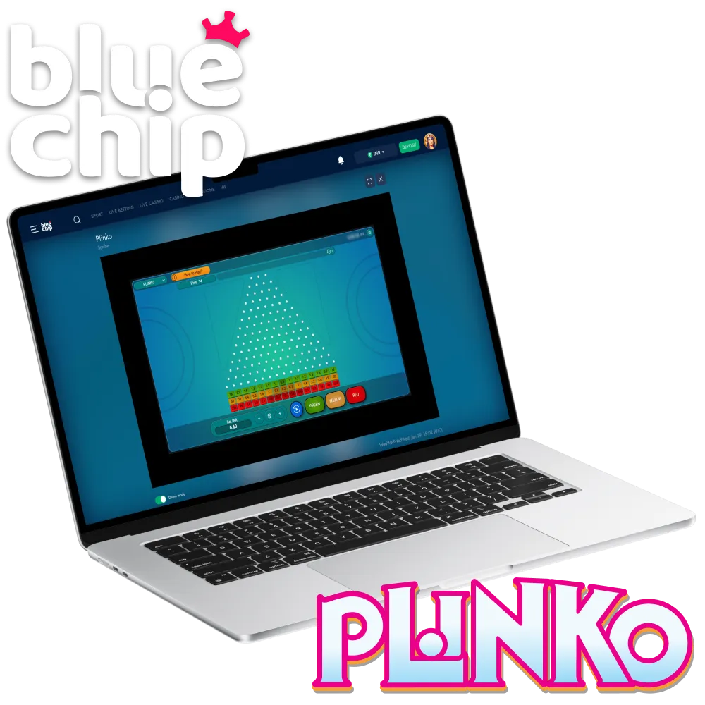 Play Plinko game online at Bluechip official platform.