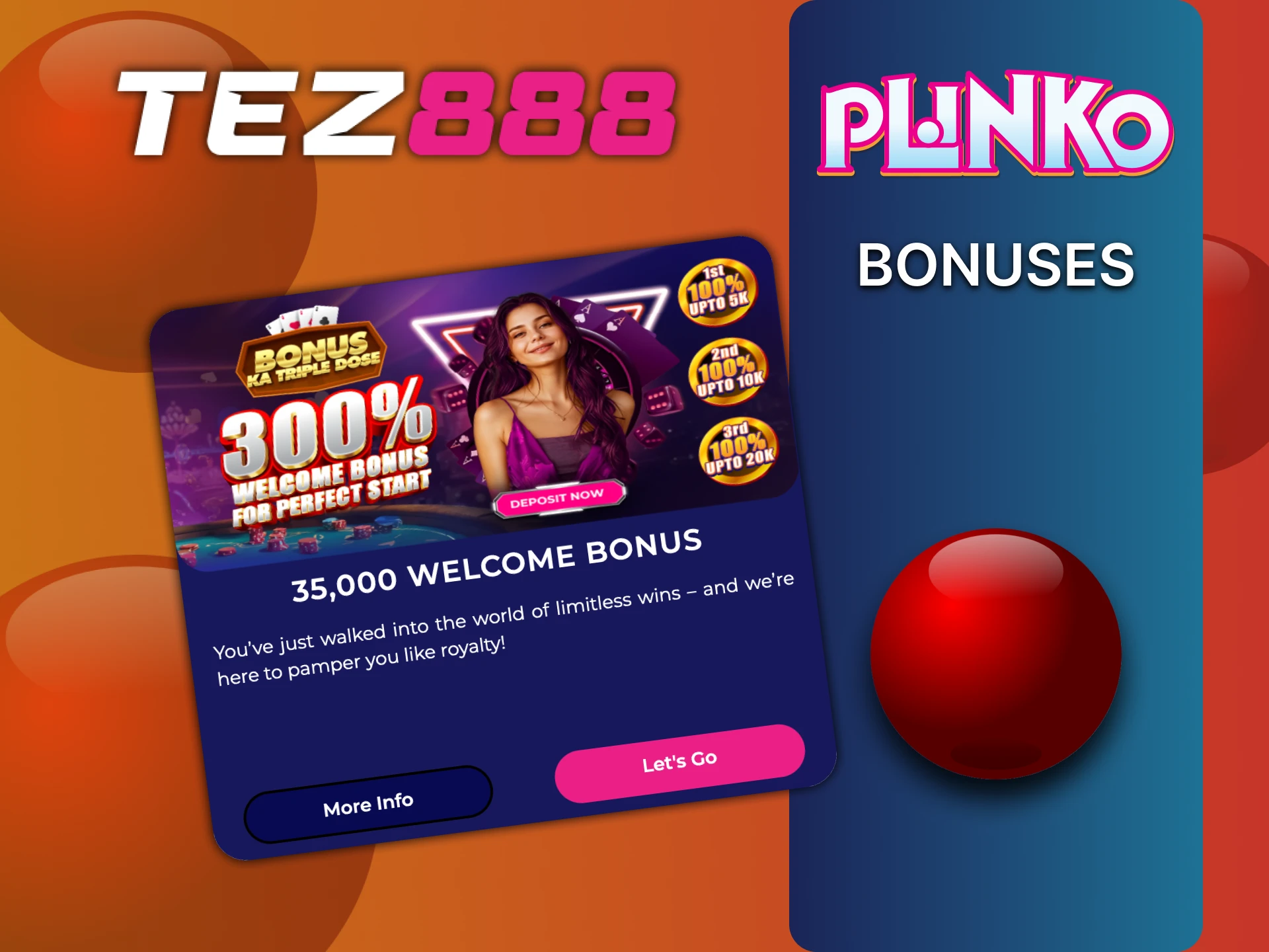 Claim your bonus immediately after signing up at Plinko Tez888.