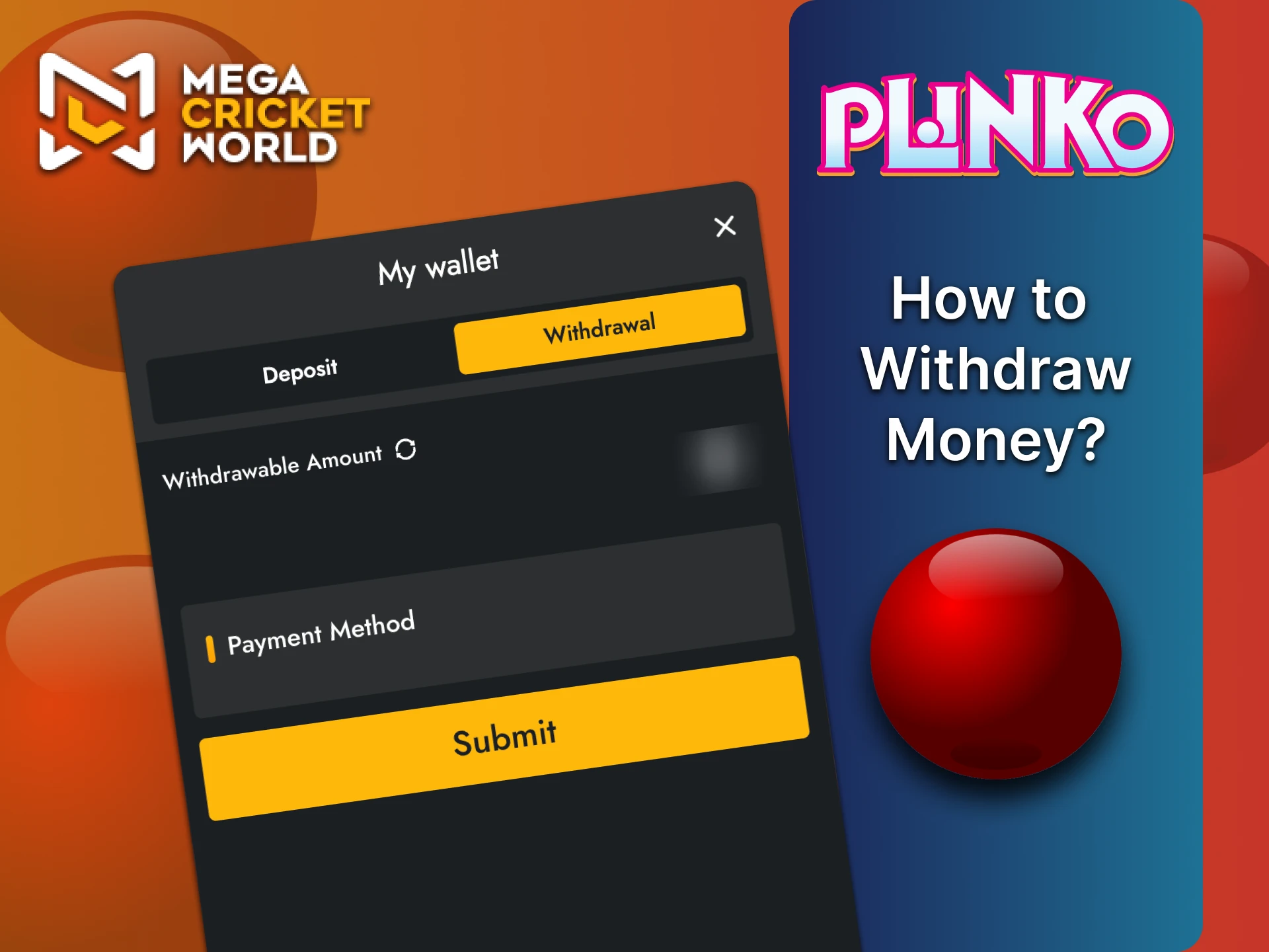 Follow the steps below to withdraw your MegaCricketWorld winnings.