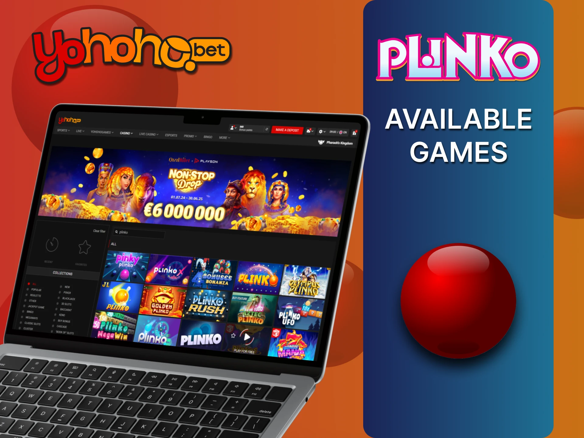 Check out all the Plinko games available at YoHoHo.