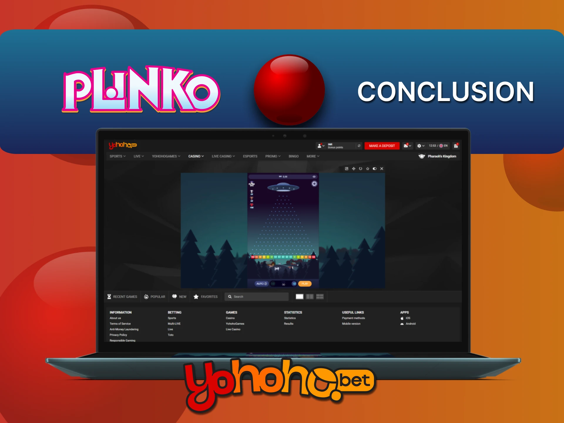 Find out why it is worth choosing the YoHoHo platform to play Plinko.