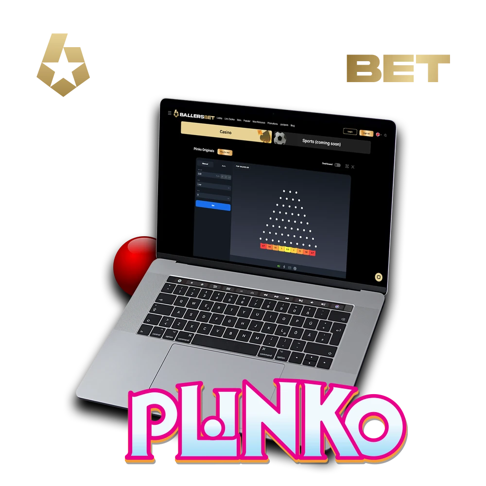 Play Plinko on the BallersBet website.