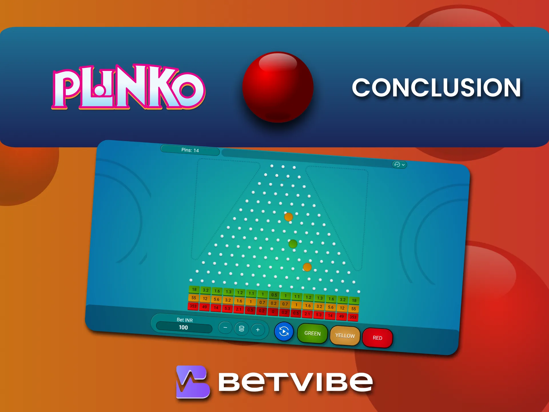 Unlock big wins by playing Plinko at Betvibe.