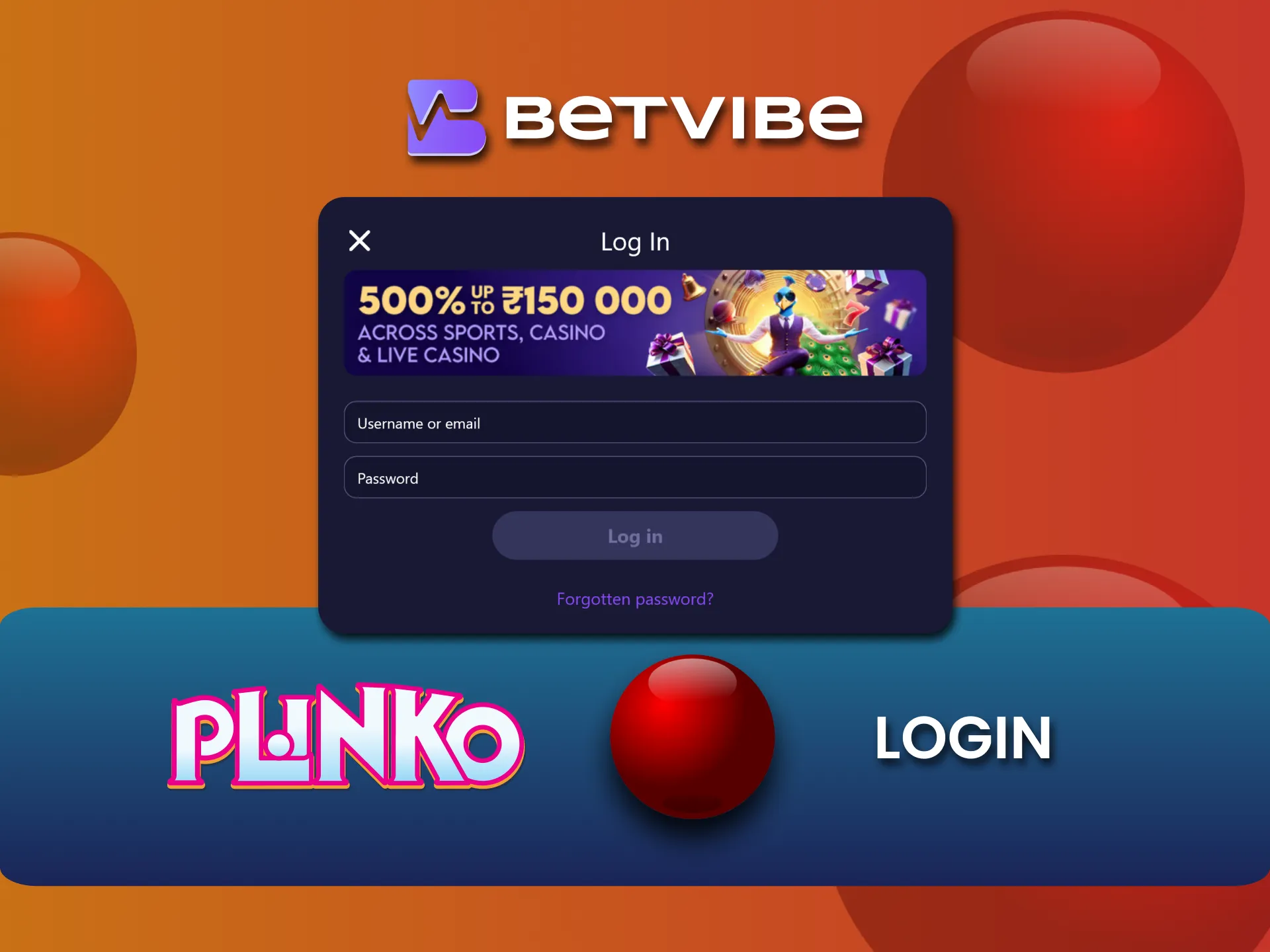 Log into Betvibe to experience the excitement of Plinko.
