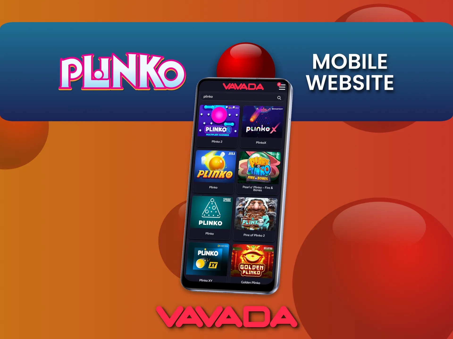 Access Plinko games on the Vavada mobile website.