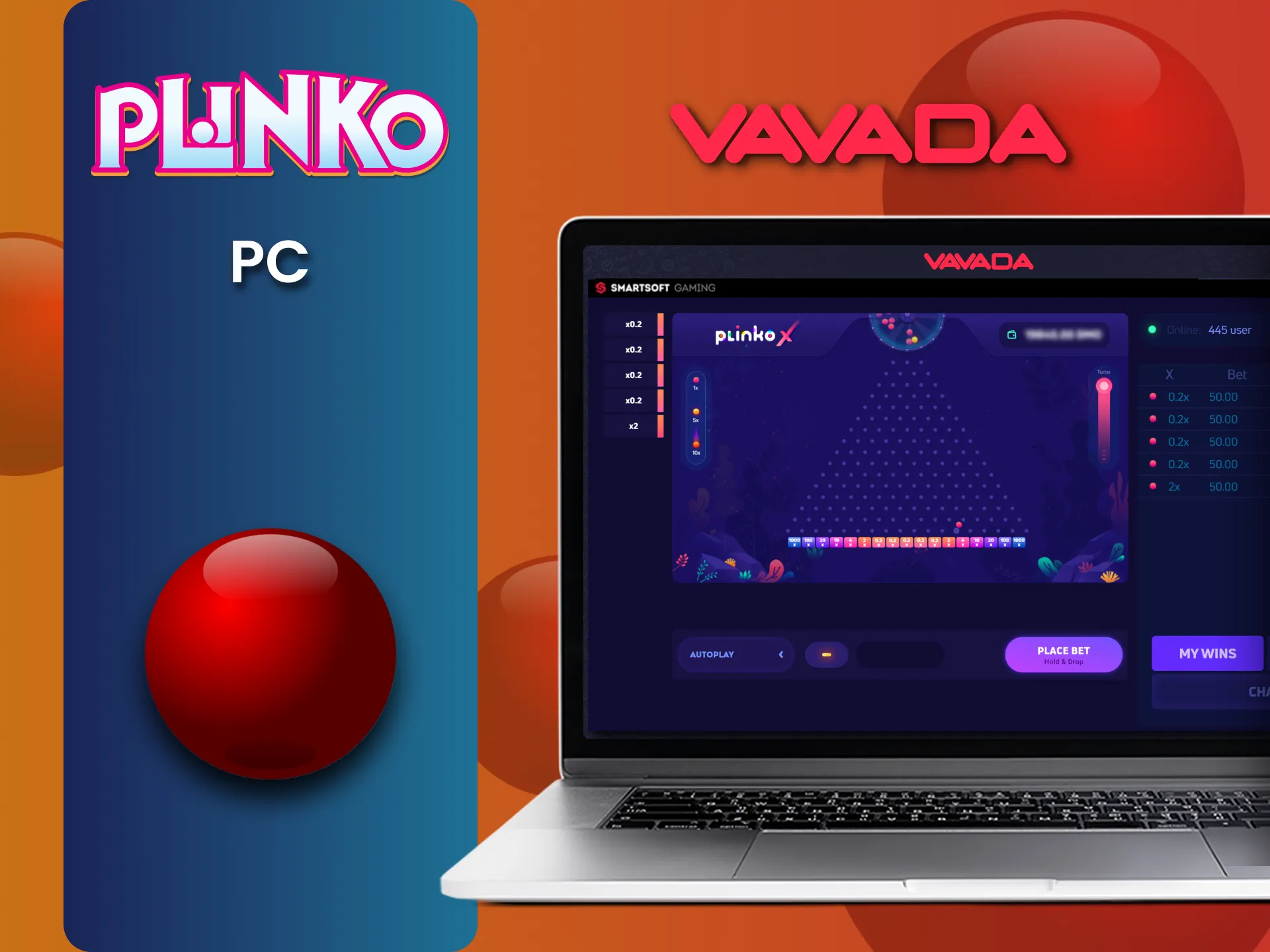 Enjoy Plinko games on your PC at the Vavada online casino.