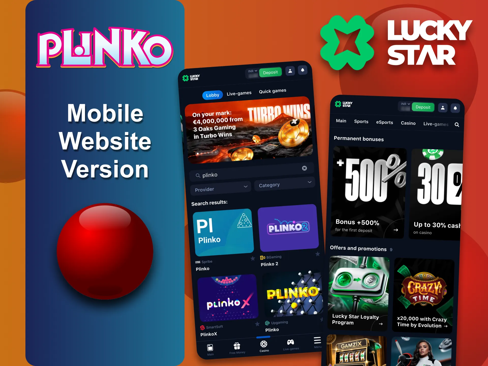Lucky Star mobile website is a great alternative to app.