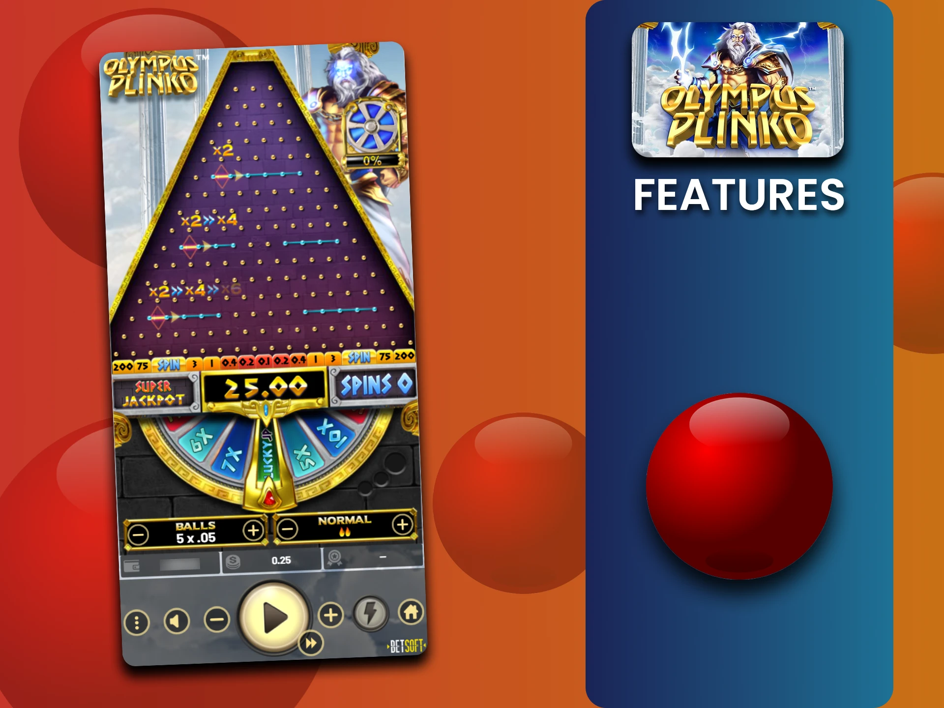 Olympus Plinko offers many unique features, such as customizable ball drops and an adjustable risk factor.