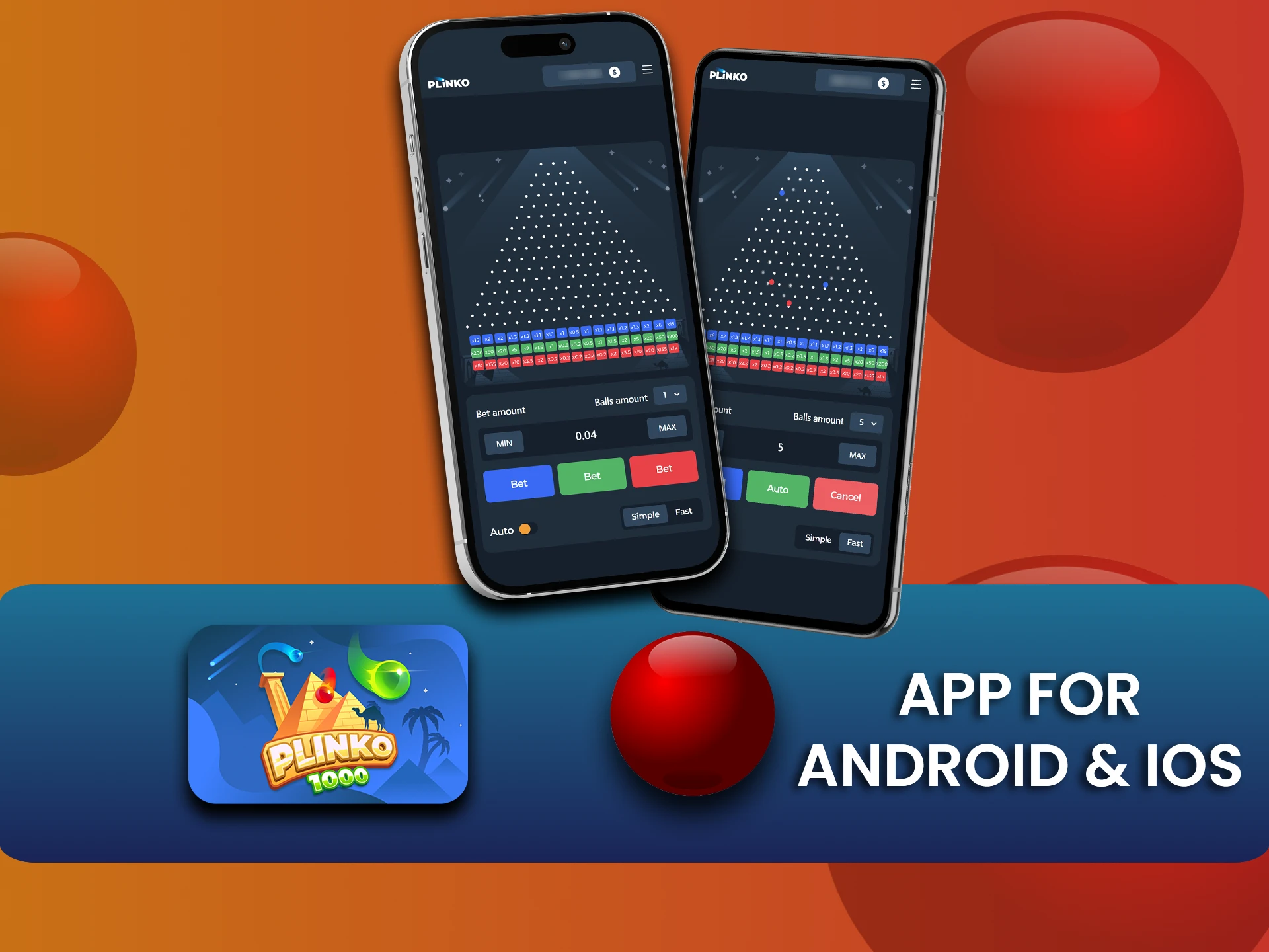 Play Plinko 1000 via casino apps or in browser on your mobile device.
