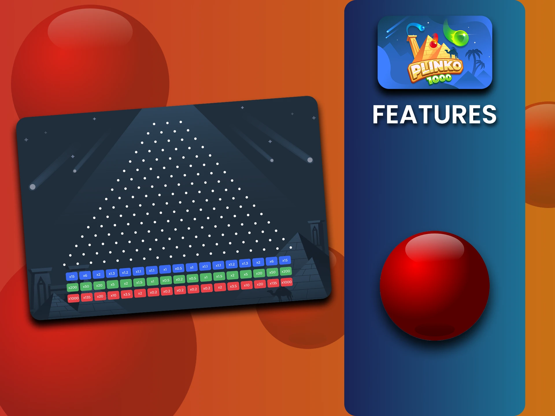Plinko 1000 is a simple and flexible game with the potential for big wins.