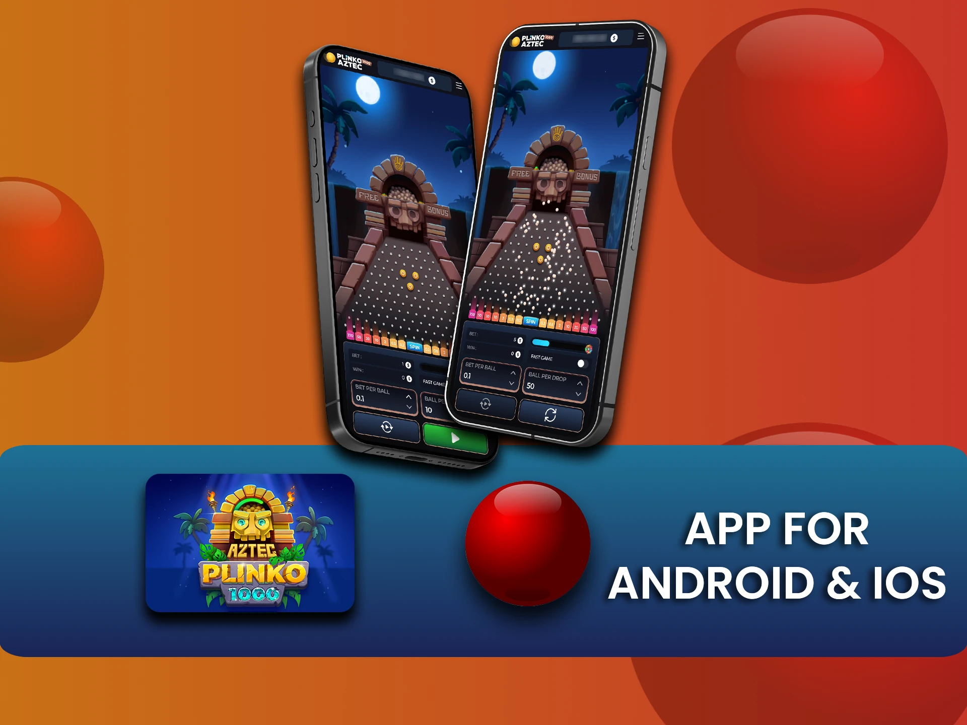 Experience the smooth gameplay of Aztec Plinko on your iOS and Android devices.