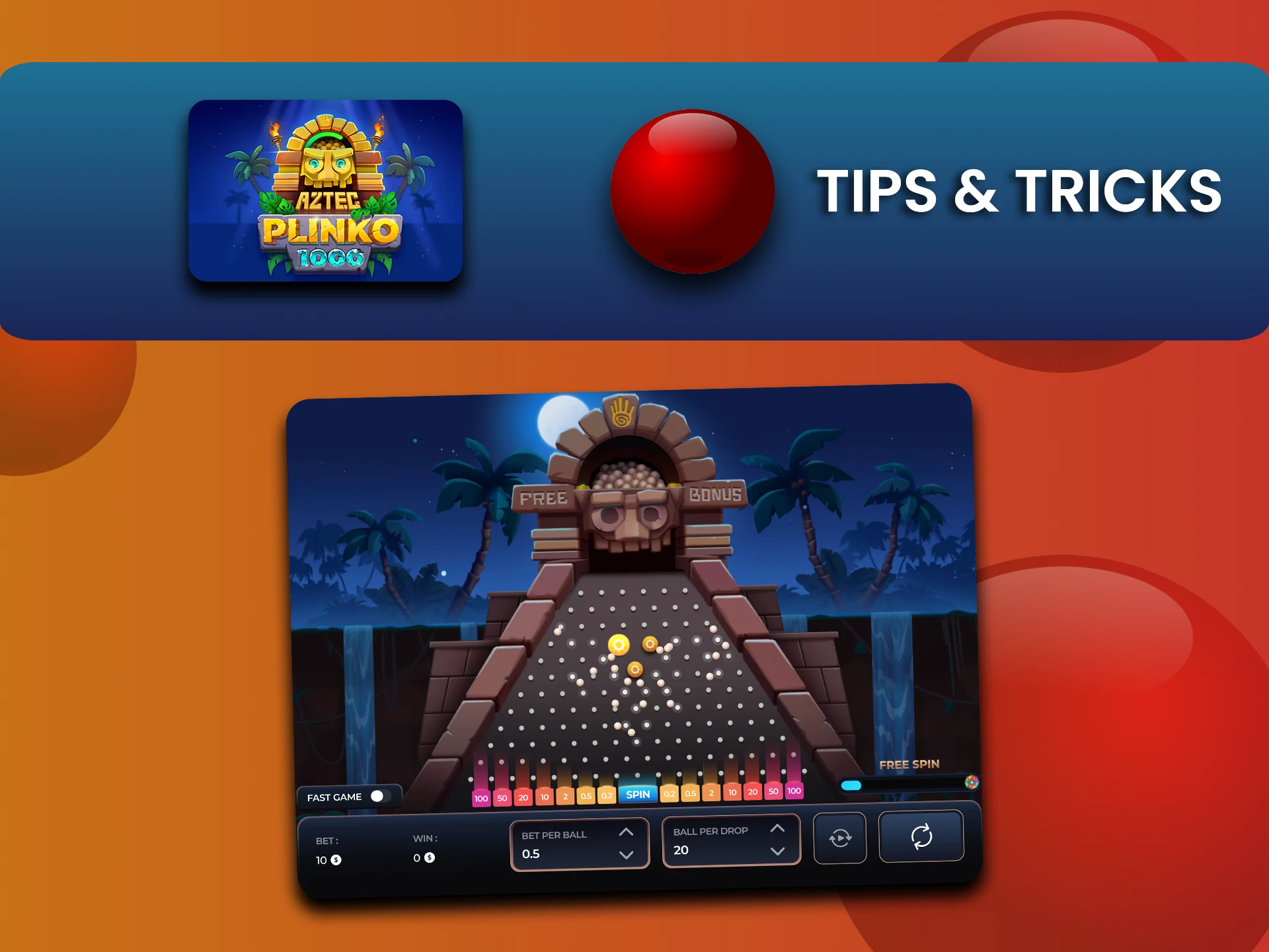 Use our tips for playing Aztec Plinko to increase your winnings.