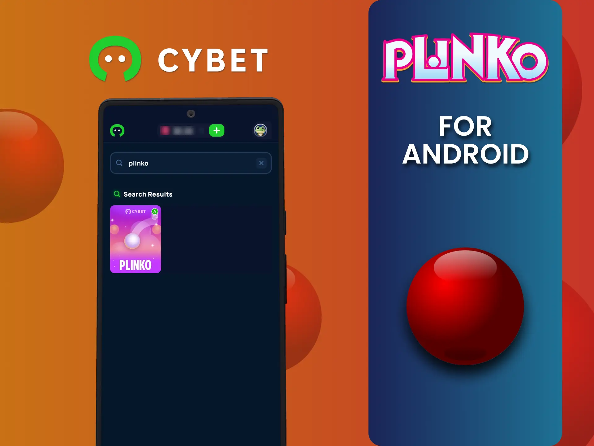 Set Cybet Plinko on home screen, launch the Plinko game easy.
