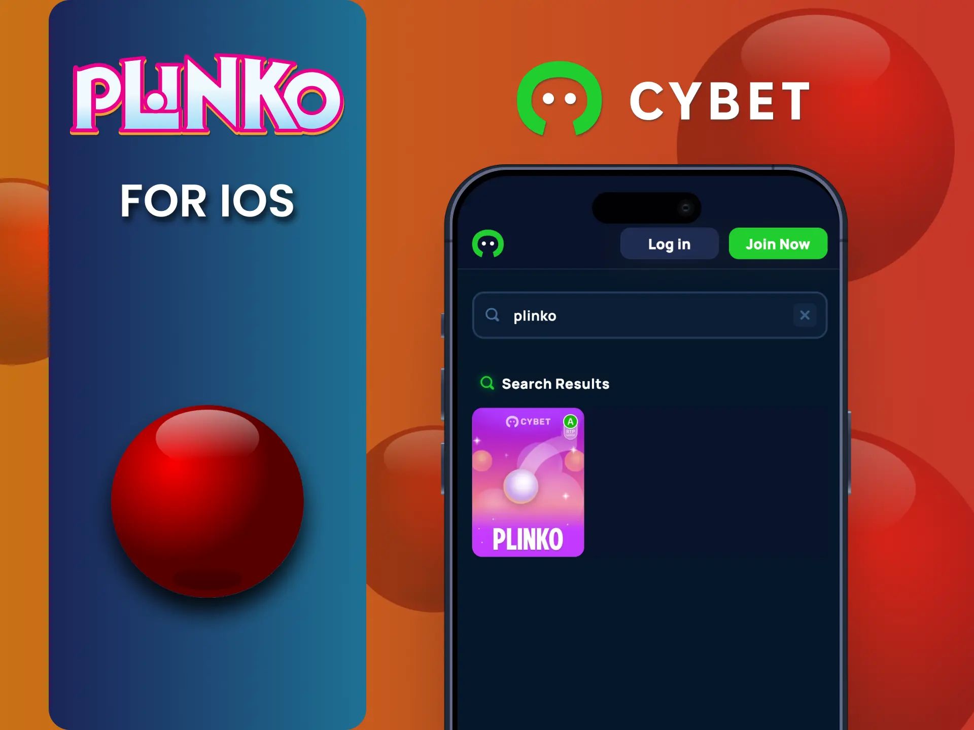 Set Cybet on home screen, launch the Plinko game easy.