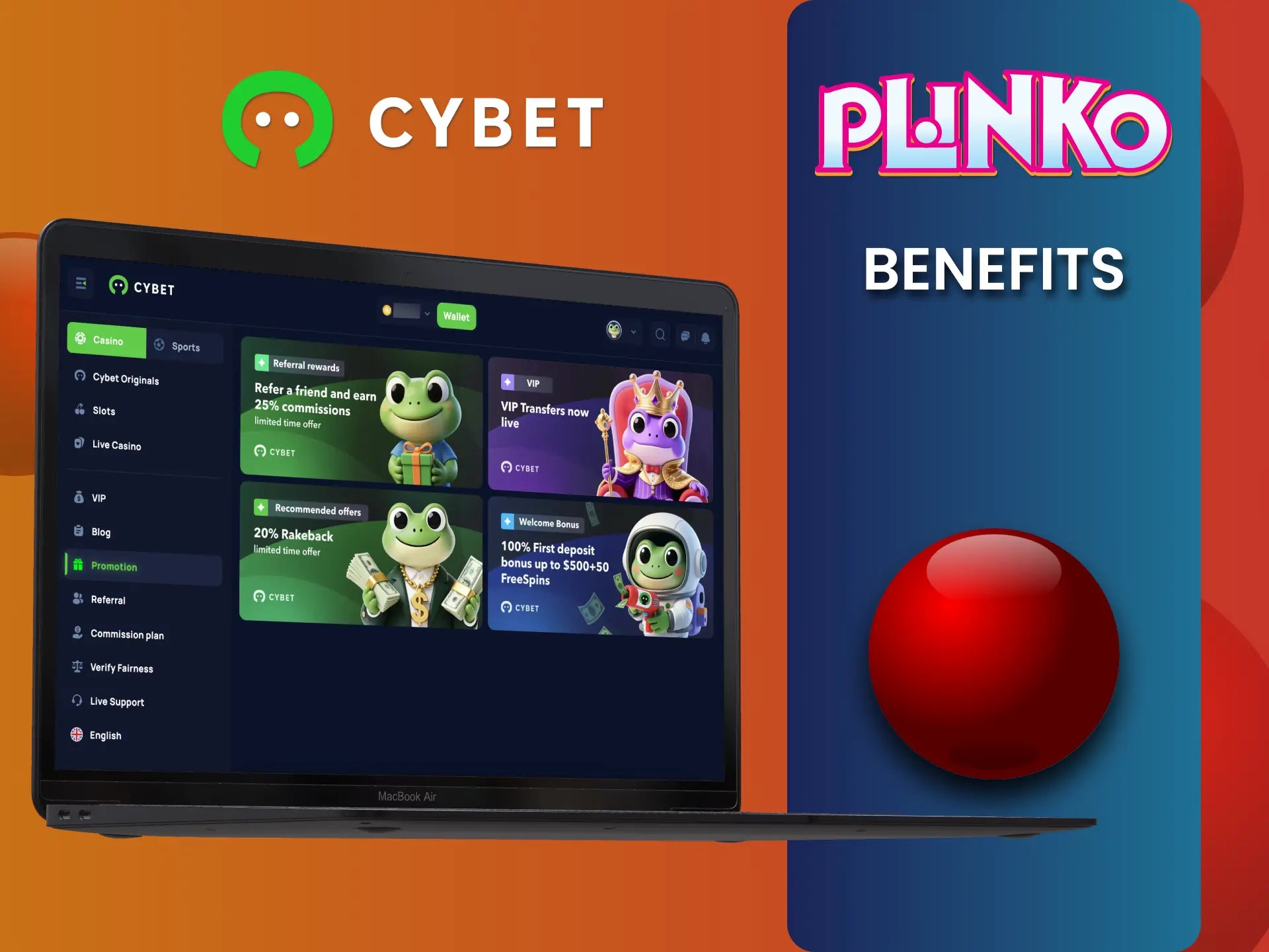 Join Cybet casino, withdraw fast in INR and win at Plinko.