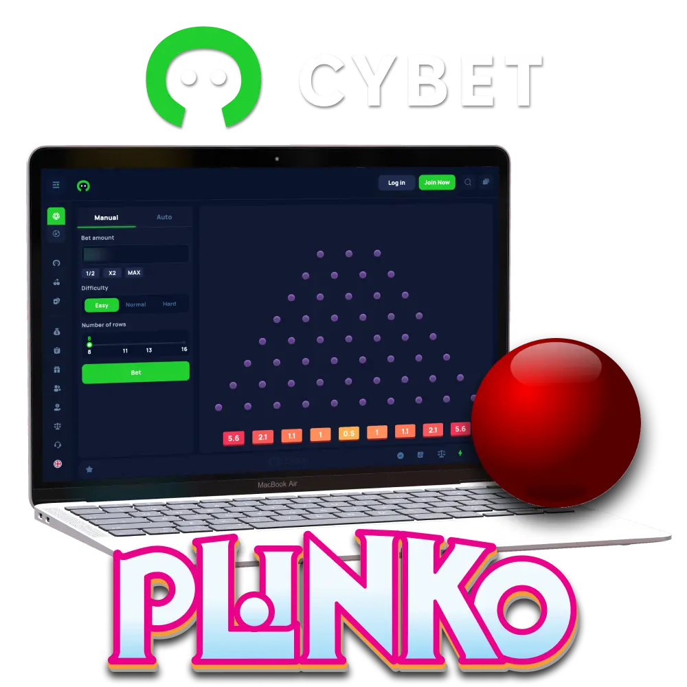 Play Plinko online at Cybet casino.