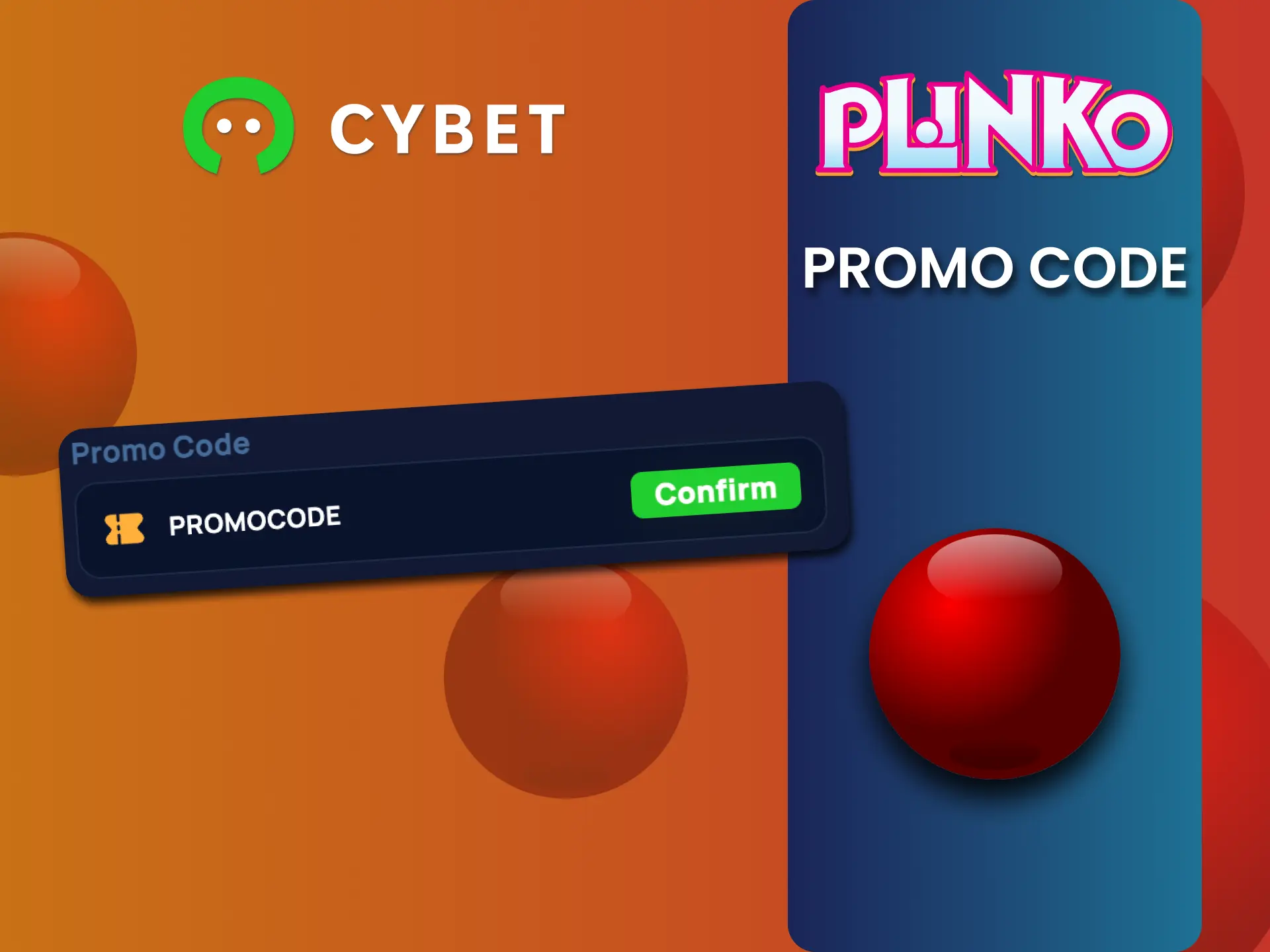 Enter promo code at Cybet, play Plinko with bonus funds.