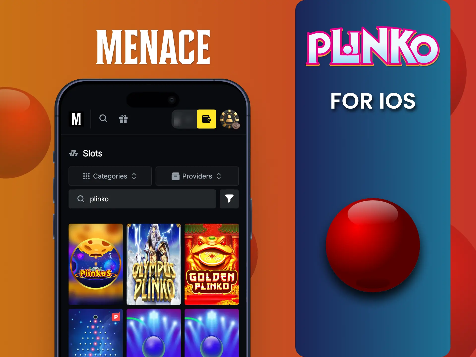 Play Plinko on iOS, add Menace King shortcut easily.