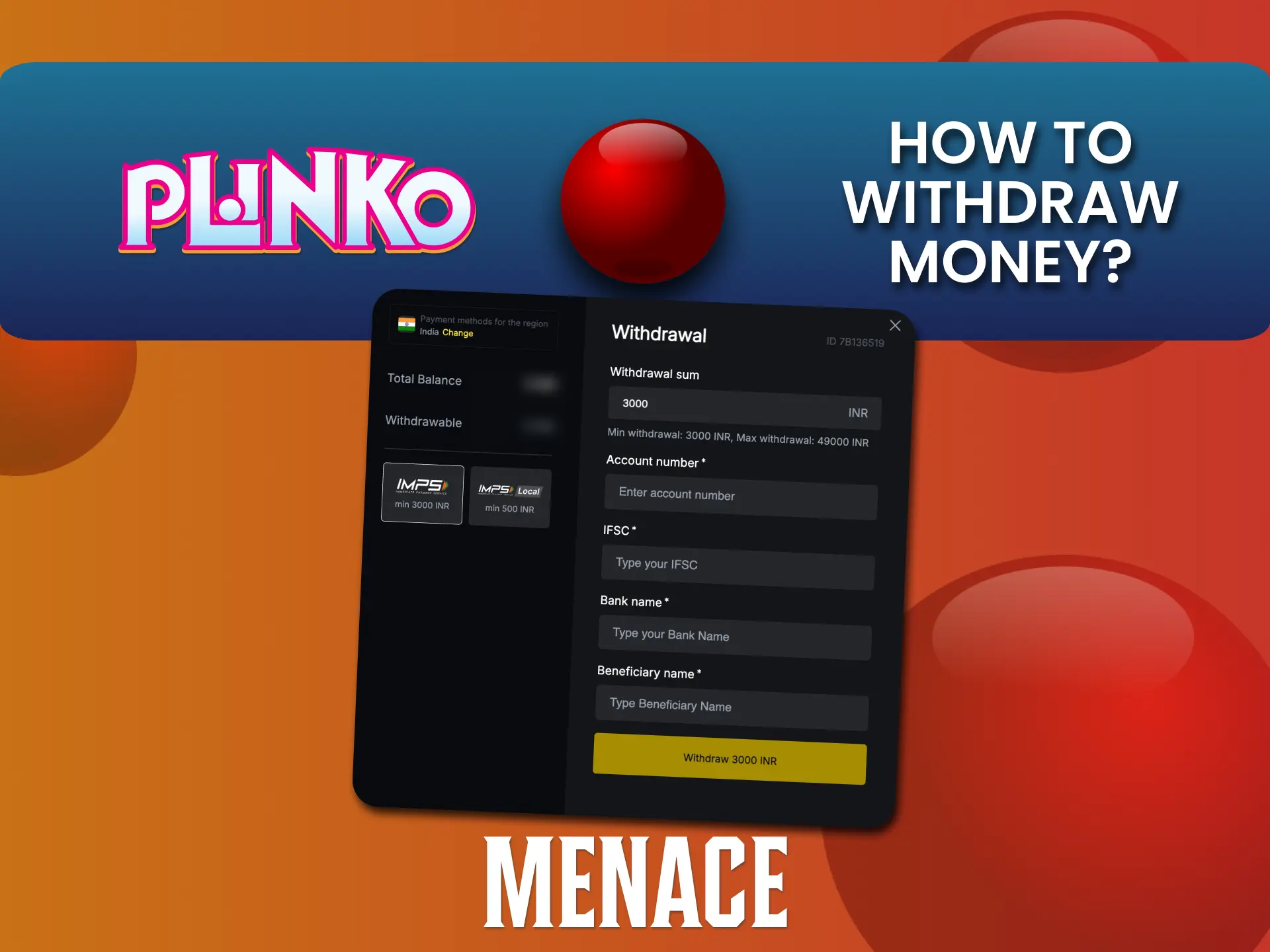 Withdraw winnings at Menace King, get Plinko rewards fast.