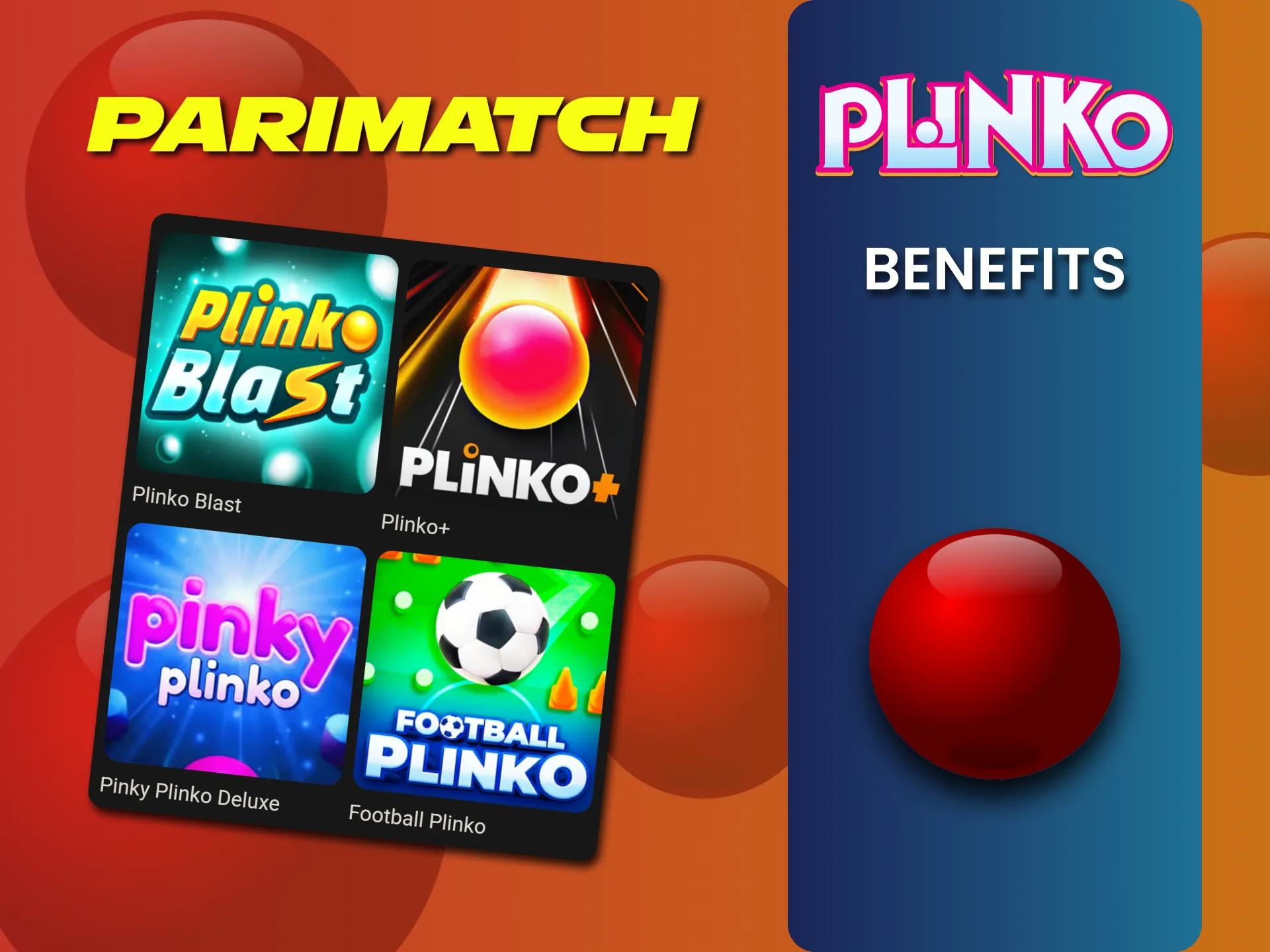 Parimatch has many advantages for playing Plinko.