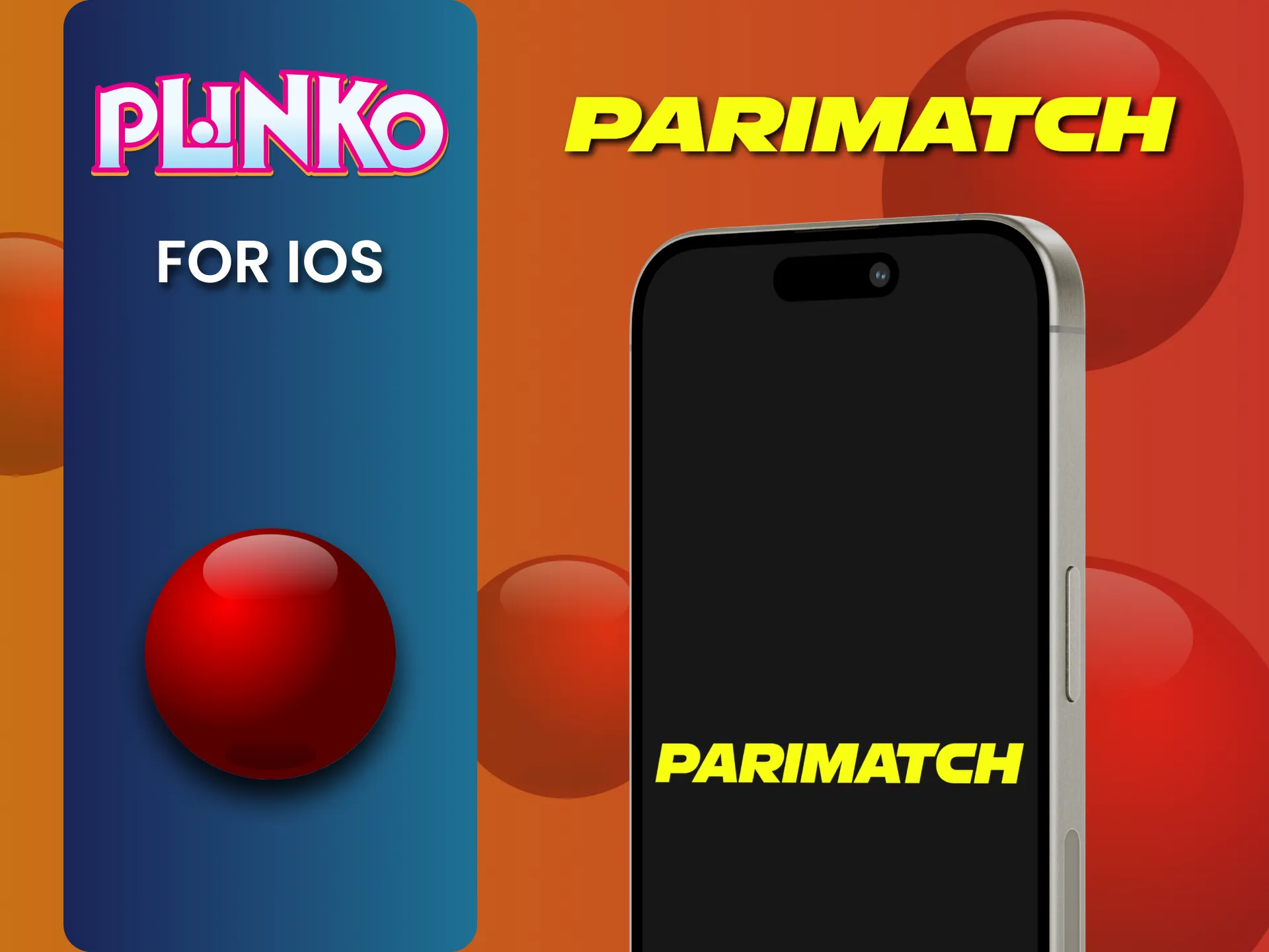 Install the Parimatch app on iOS to play Plinko.